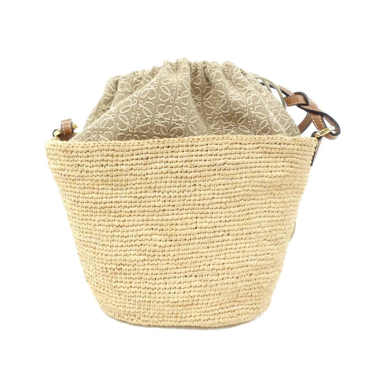 Shoulder Bag Raffia Canvas Loewe - 2