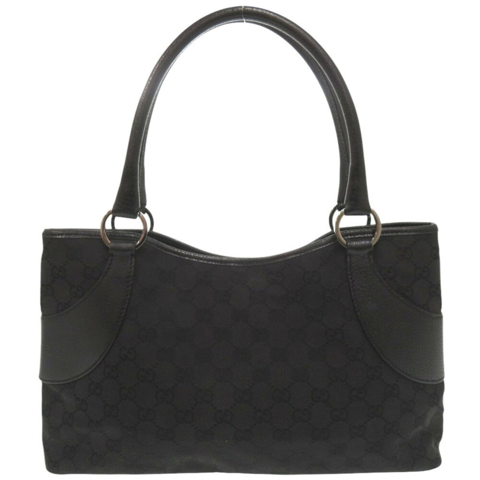 Canvas Handbag Gg Gucci Tote: Canvas Handbag Gg Gucci Tote Canvas Handbag Gg Gucci Tote - A classic black GG canvas tote bag from Gucci, featuring a timeless design with a 22cm x 38cm x 6cm size. The bag's signature GG canvas