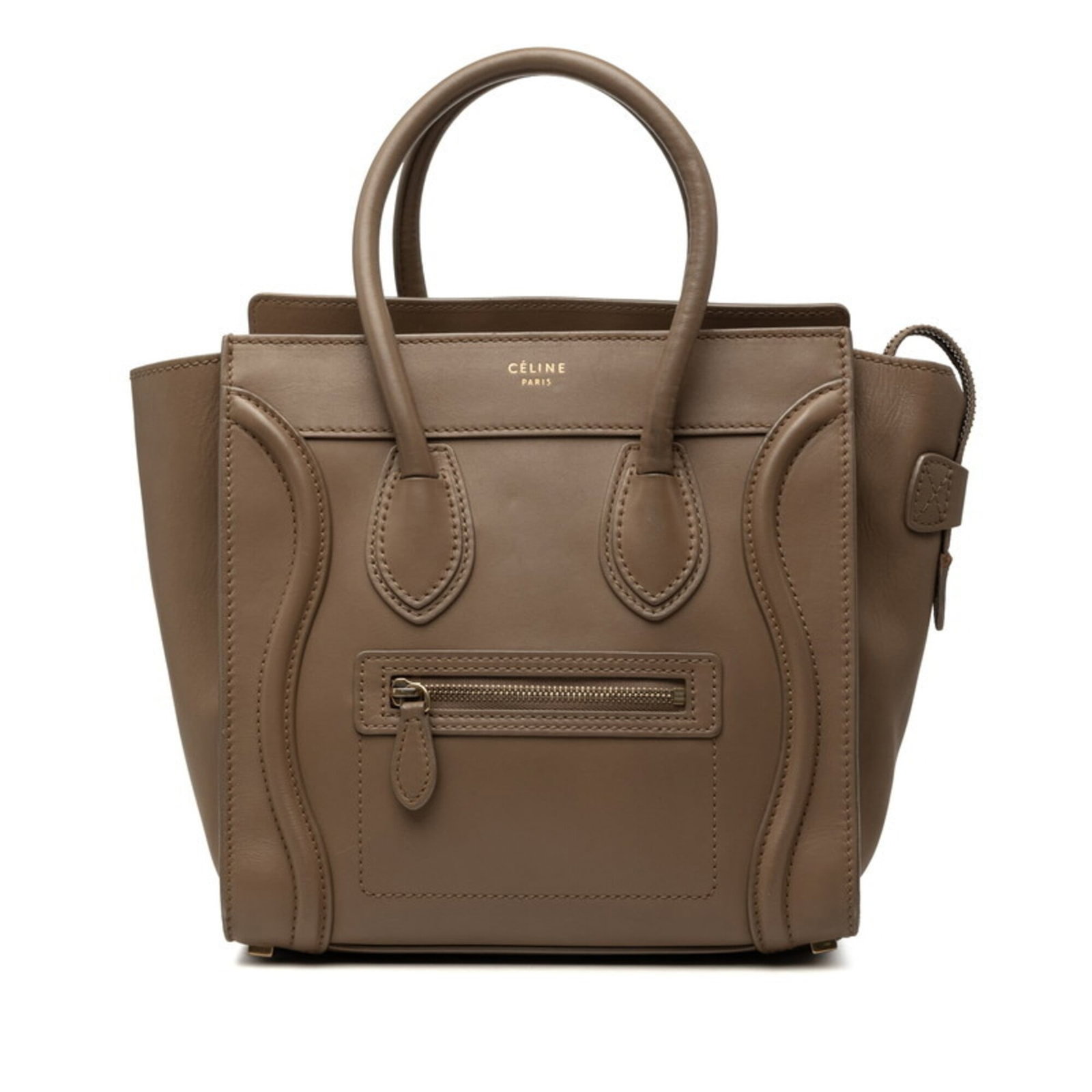 Celine Handbag Leather: Celine Handbag Leather Item Specifics: Brand: Celine Line: Luggage Type: Handbag Material: Leather Color: Beige Closure: Zipper Gender: Women Size (HxWxD): 27cm x 37cm x 12.5cm / 10.62'' x 14.56'' x