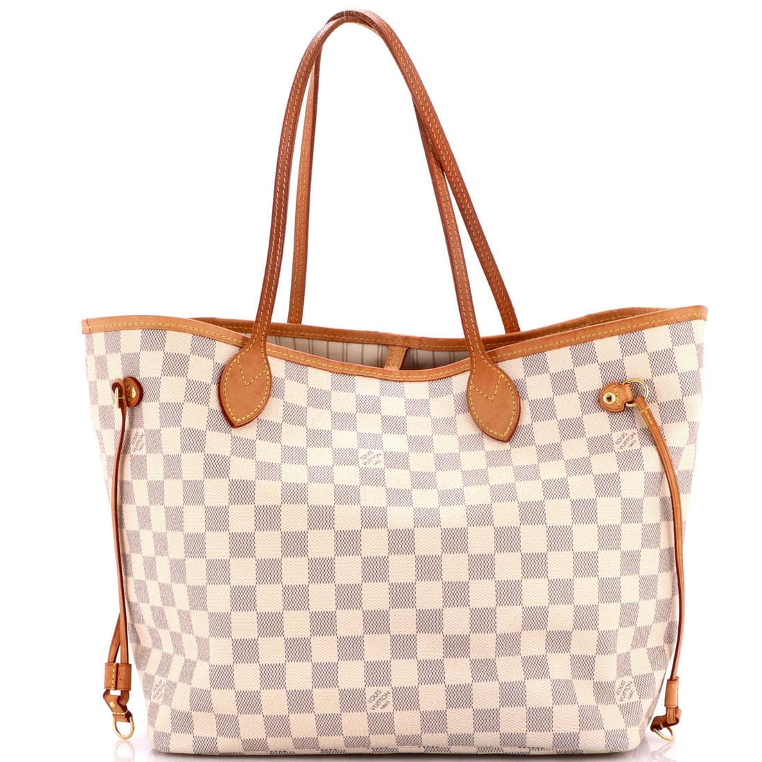 Louis Vuitton Neverfull NM Tote Damier MM: Louis Vuitton Neverfull NM Tote Damier MM White Louis Vuitton Neverfull NM Tote Damier MM in great condition, featuring a classic canvas coated design with gold hardware and a spacious interior. The