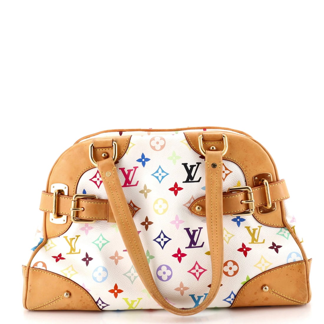Handbag Multicolor Louis Vuitton Claudia Monogram: Handbag Multicolor Louis Vuitton Claudia Monogram This Louis Vuitton Claudia Monogram multicolor handbag features a classic canvas coated design with a white exterior and burgundy interior. Minor
