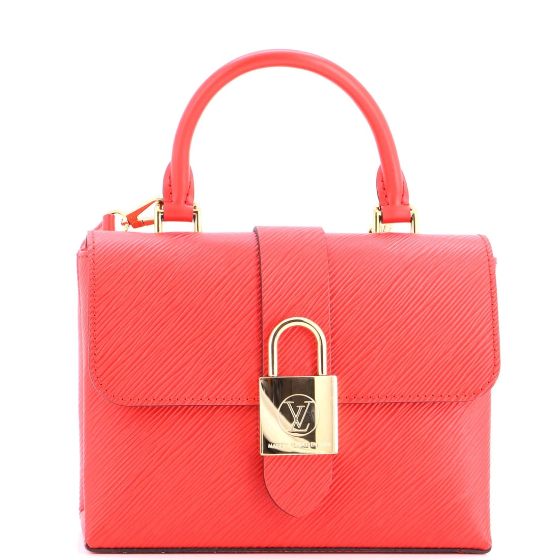 Handbag Locky Epi Leather Louis Vuitton: Handbag Locky Epi Leather Louis Vuitton Red Louis Vuitton Locky Epi Leather Cross Body Bag with gold hardware. Features a classic design with a 6" height and 8" width, and a 19.5-22.5" adjustable