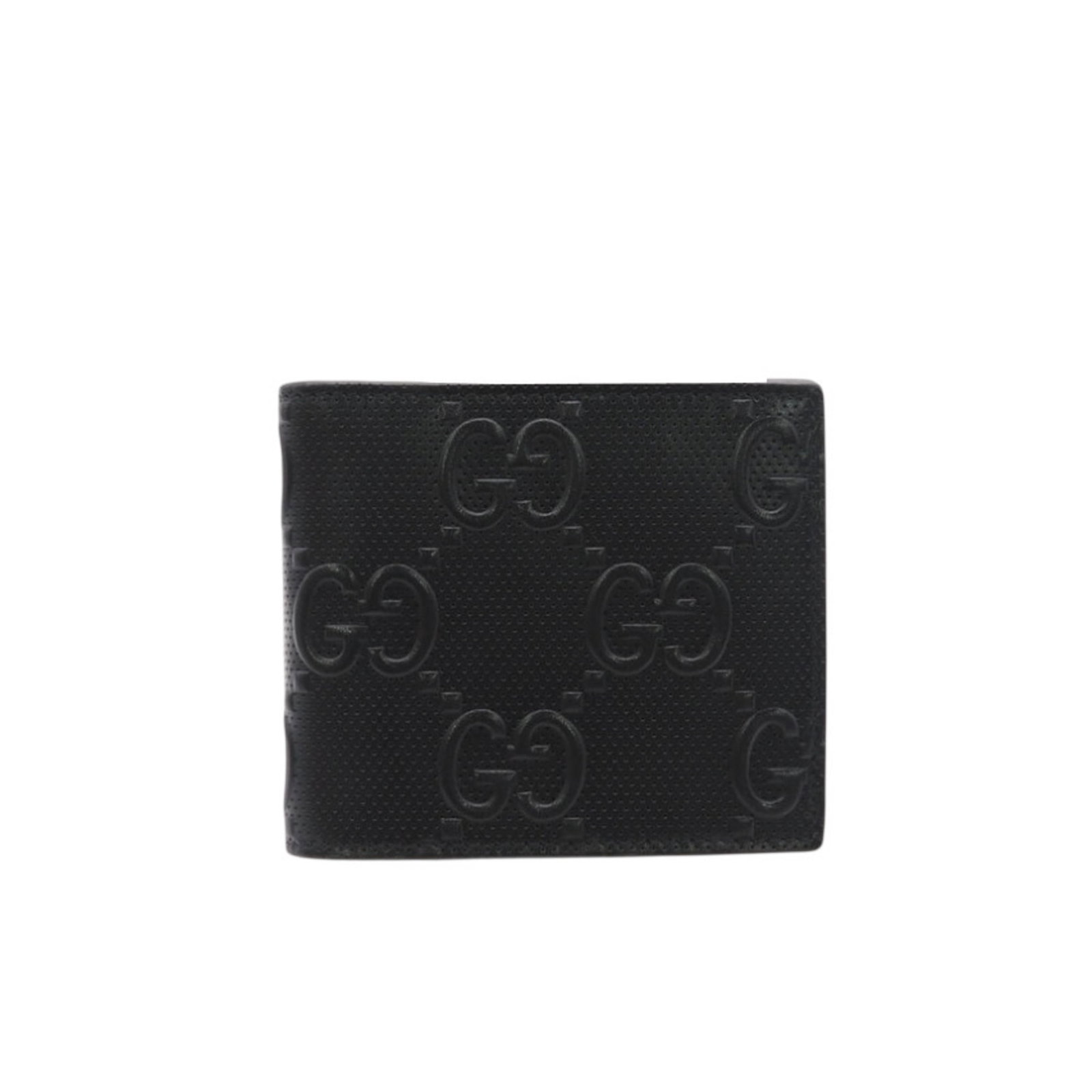 Gucci Wallet (Bi-Fold) Leather: Gucci Wallet (Bi-Fold) Leather The Gucci wallet is a sleek bi-fold leather wallet from Italy, featuring a classic design with a black finish. Measuring 9.5cm x 11cm x 2.5cm, it is a compact and