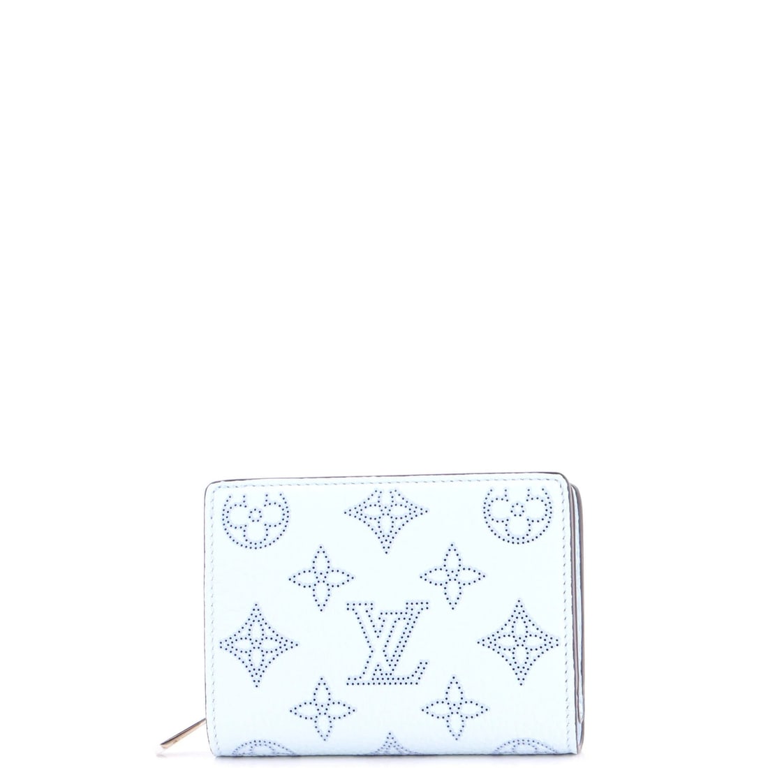 Clea Wallet Louis Vuitton Mahina Leather: Clea Wallet Louis Vuitton Mahina Leather The Clea Wallet in Mahina Leather is a stunning Louis Vuitton accessory, featuring a sleek blue exterior and interior, with a silver-toned hardware accent.