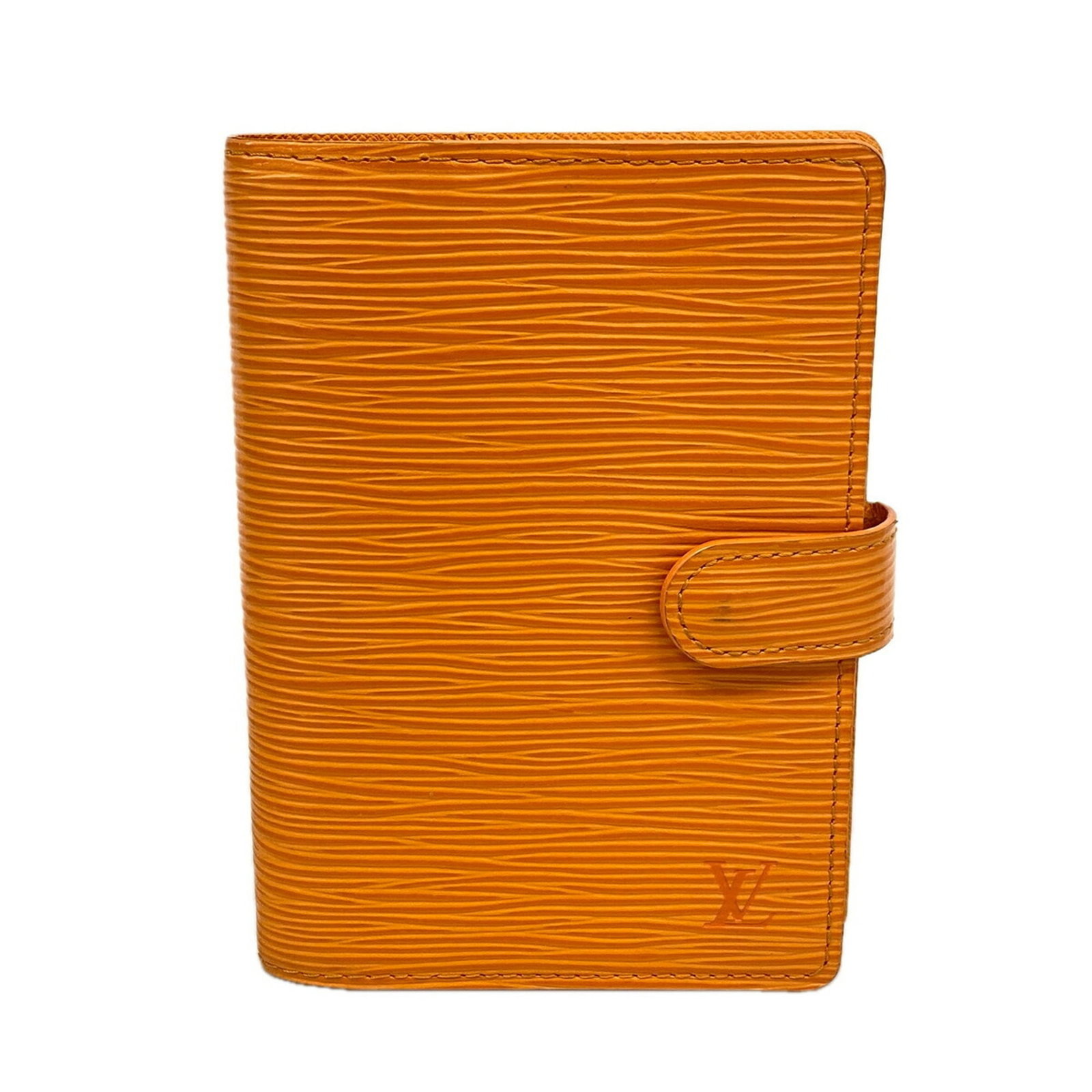 Ladies Epi Leather R2005H Mandarin Louis Vuitton Agenda Notebook Cover: Ladies Epi Leather R2005H Mandarin Louis Vuitton Agenda Notebook Cover Mandarin leather adds a pop of vibrant color to this Louis Vuitton Agenda notebook cover, crafted from high-quality Epi leather.