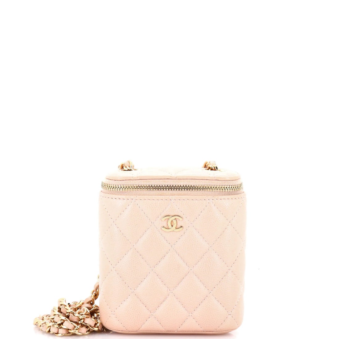 Chanel Classic Vertical Quilted Caviar Mini Case: Chanel Classic Vertical Quilted Caviar Mini Case The Chanel Classic Vertical Quilted Caviar Mini Case boasts a timeless design with a neutral exterior and quilted caviar pattern, adding a touch of sop