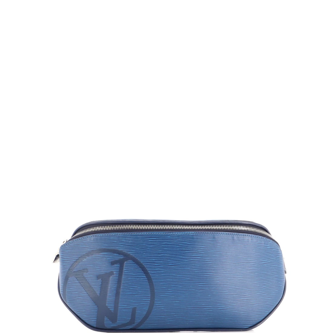 Louis Vuitton Bum Bag Initials Epi Leather: Louis Vuitton Bum Bag Initials Epi Leather Louis Vuitton Bum Bag Initials Epi Leather is a stylish blue leather waist bag featuring the iconic Epi monogram pattern. Measuring 6" in height, 12.5" in