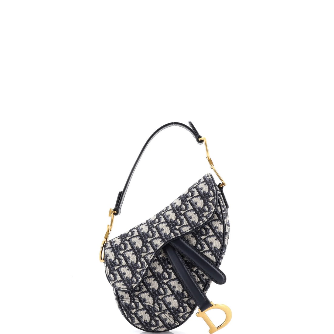Canvas Oblique Christian Dior Saddle Mini: Canvas Oblique Christian Dior Saddle Mini Canvas Oblique Christian Dior Saddle Mini - A stylish and compact shoulder bag with a signature blue canvas exterior, featuring a classic oblique design and