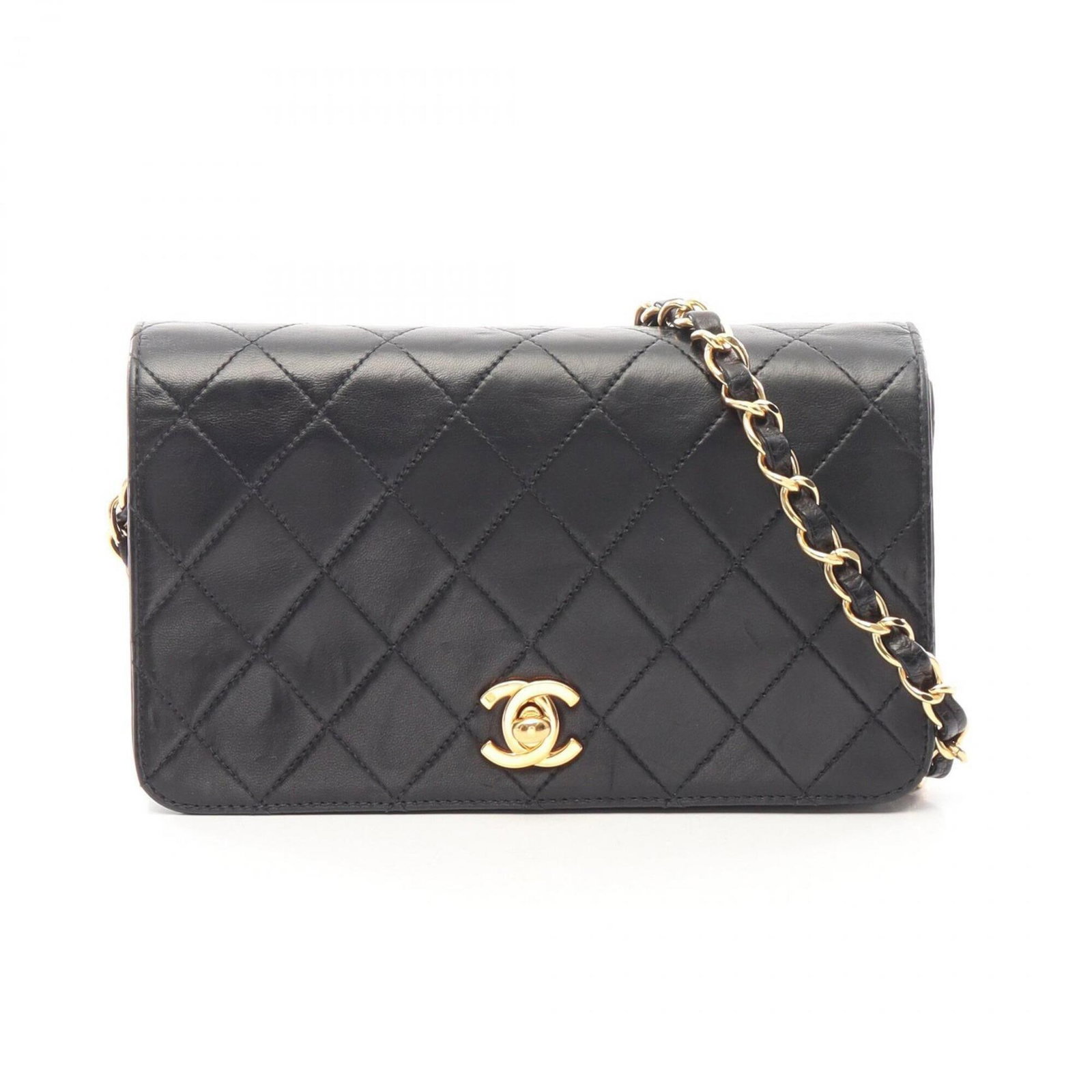 Shoulder Bag Leather Handbag Chanel: Shoulder Bag Leather Handbag Chanel Chanel's iconic shoulder bag is crafted from luxurious lambskin leather, featuring a sleek black finish and gold hardware accents. Measuring 11cm x 19cm x 6cm,