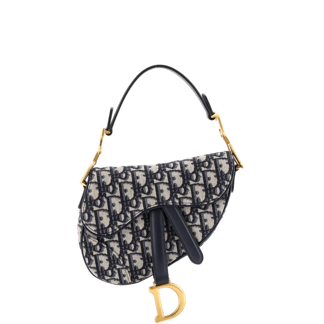 Canvas Oblique Christian Dior Saddle Mini: Canvas Oblique Christian Dior Saddle Mini Canvas Oblique Christian Dior Saddle Mini - A stylish and compact shoulder bag with a signature blue canvas exterior, featuring a classic oblique design and
