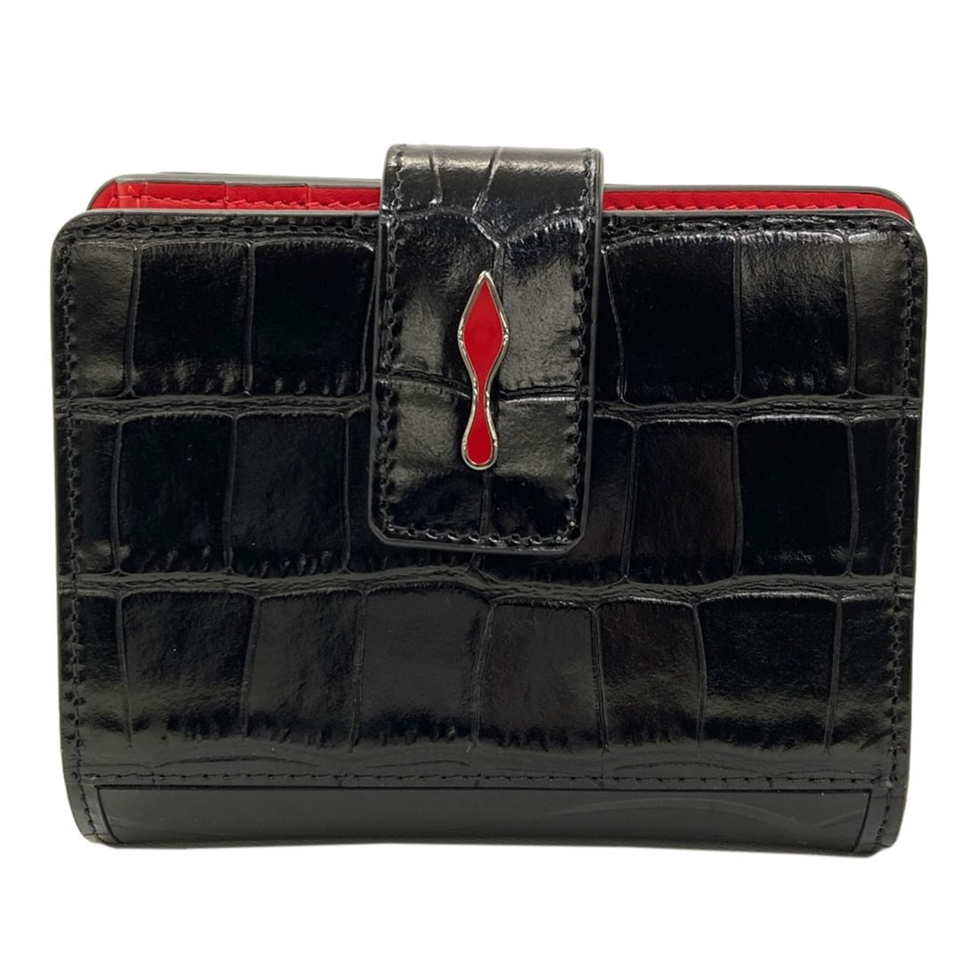Christian Louboutin Paloma Bifold Wallet With Coin Pocket Leather: Christian Louboutin Paloma Bifold Wallet With Coin Pocket Leather Christian Louboutin's Paloma Bifold Wallet with Coin Pocket is a sleek and sophisticated accessory, boasting a classic bifold design