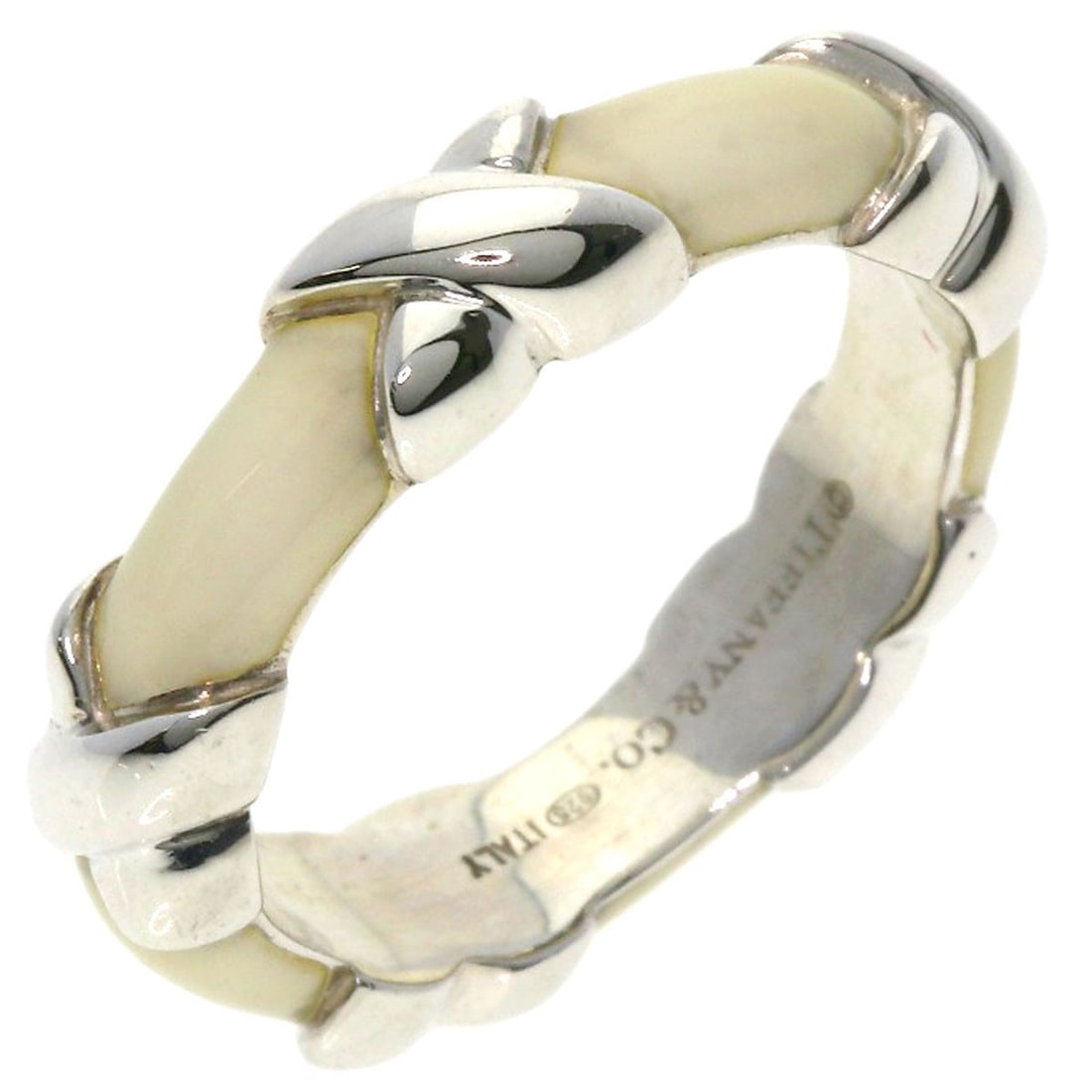 Tiffany Co Enamel Ring Silver - 2