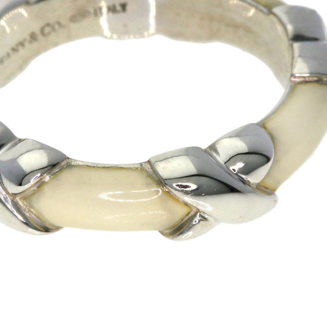 Tiffany Co Enamel Ring Silver - 6