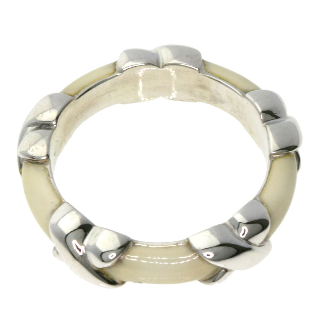 Tiffany Co Enamel Ring Silver - 7