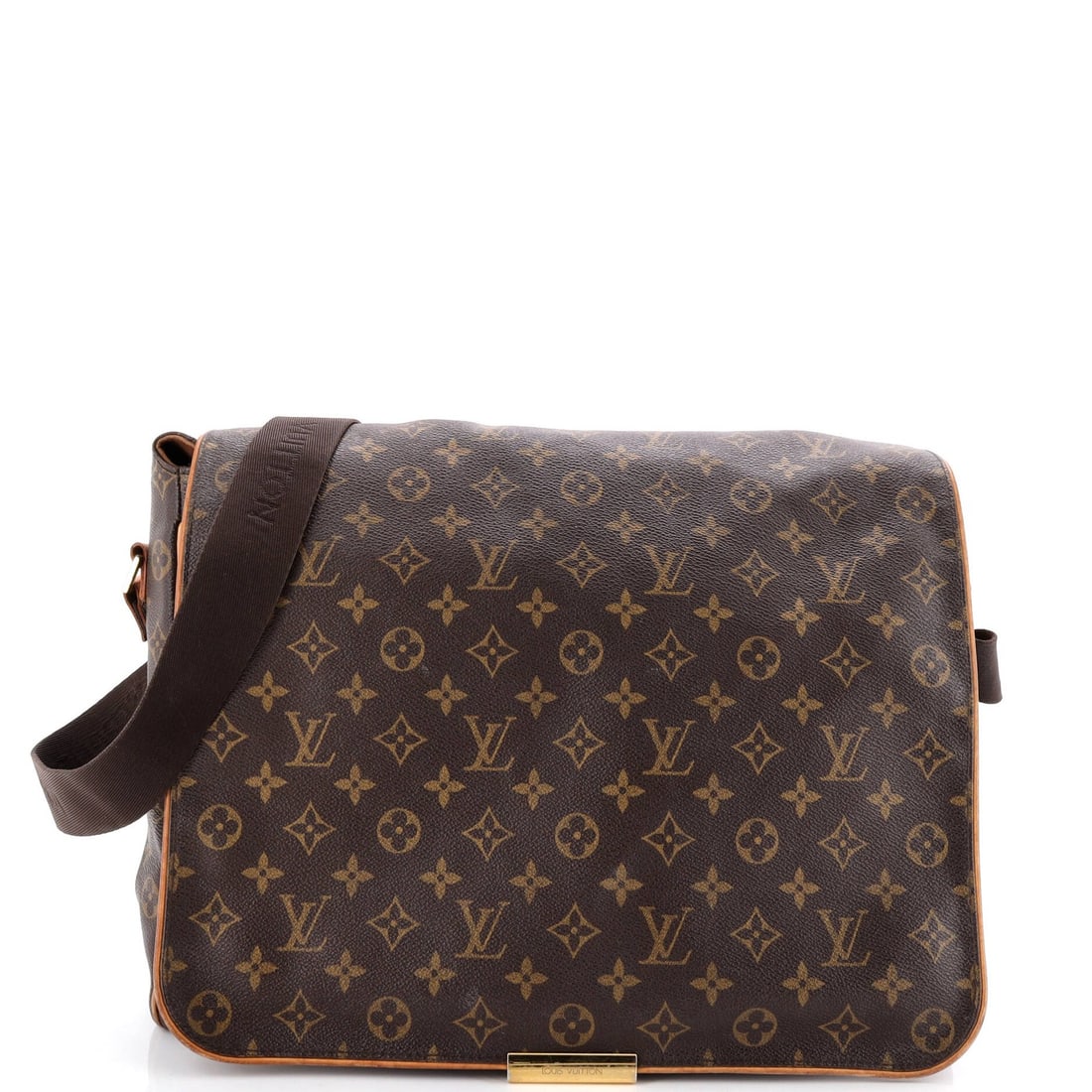 Abbesses messenger bag monogram canvas Louis Vuitton: Abbesses messenger bag monogram canvas Louis Vuitton The Abbesses messenger bag features a classic Louis Vuitton design with a canvas coated exterior in brown. Notable for its monogram canvas