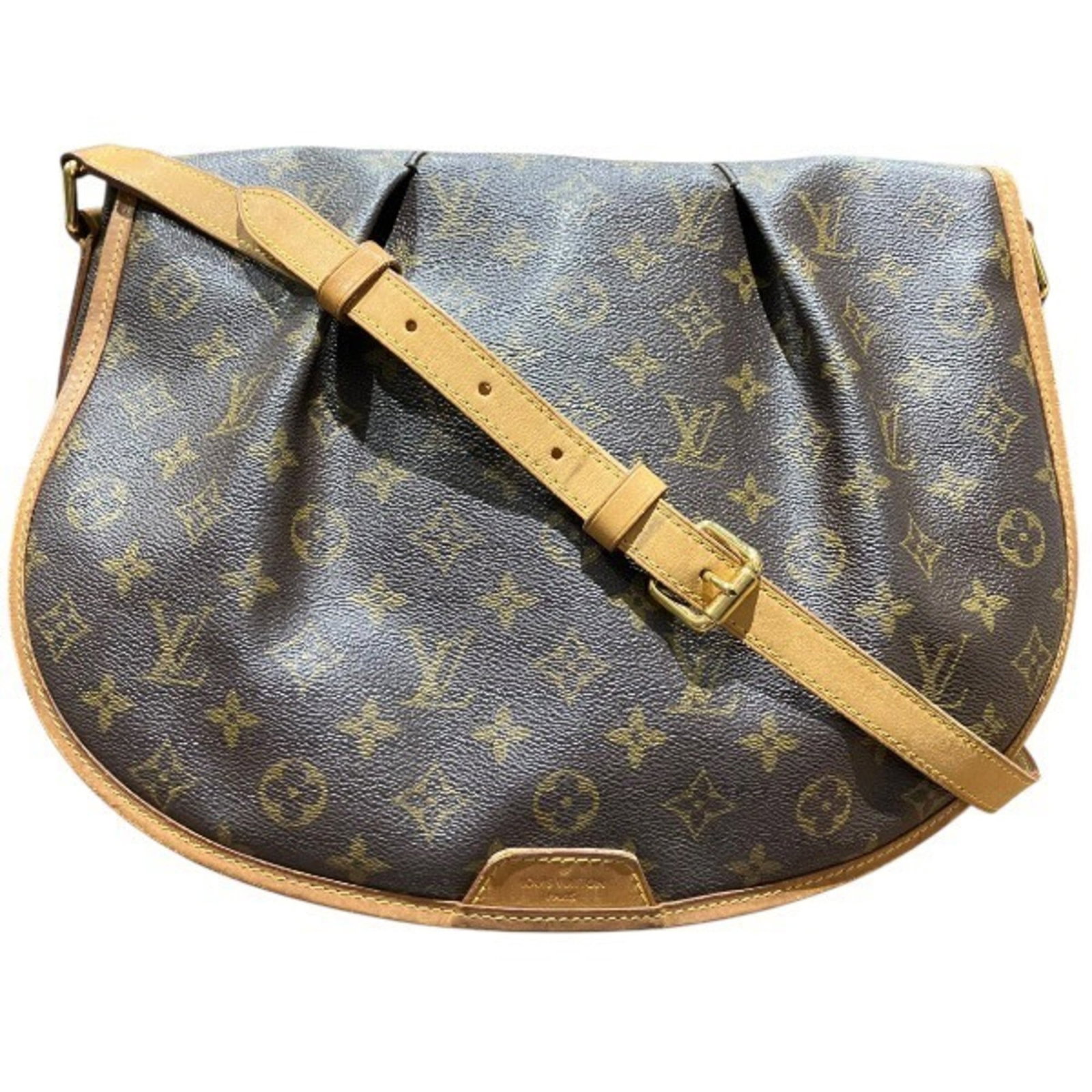Monogram Louis Vuitton Handbag Shoulder: Monogram Louis Vuitton Handbag Shoulder Brown Monogram Louis Vuitton Handbag Shoulder Bag with 112cm-123cm Adjustable Strap Length. This shoulder bag features the iconic Monogram pattern in brown,