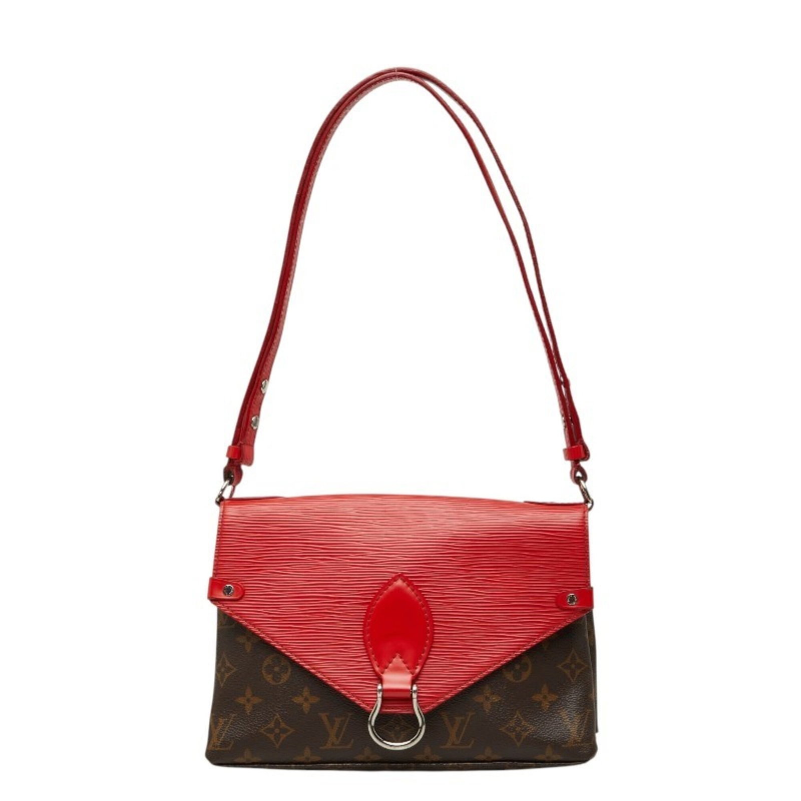 PVC Leather Louis Vuitton Shoulder Bag: PVC Leather Louis Vuitton Shoulder Bag PVC Leather Louis Vuitton Shoulder Bag is made from a combination of PVC and leather, offering a unique blend of materials. The bag's distinctive design