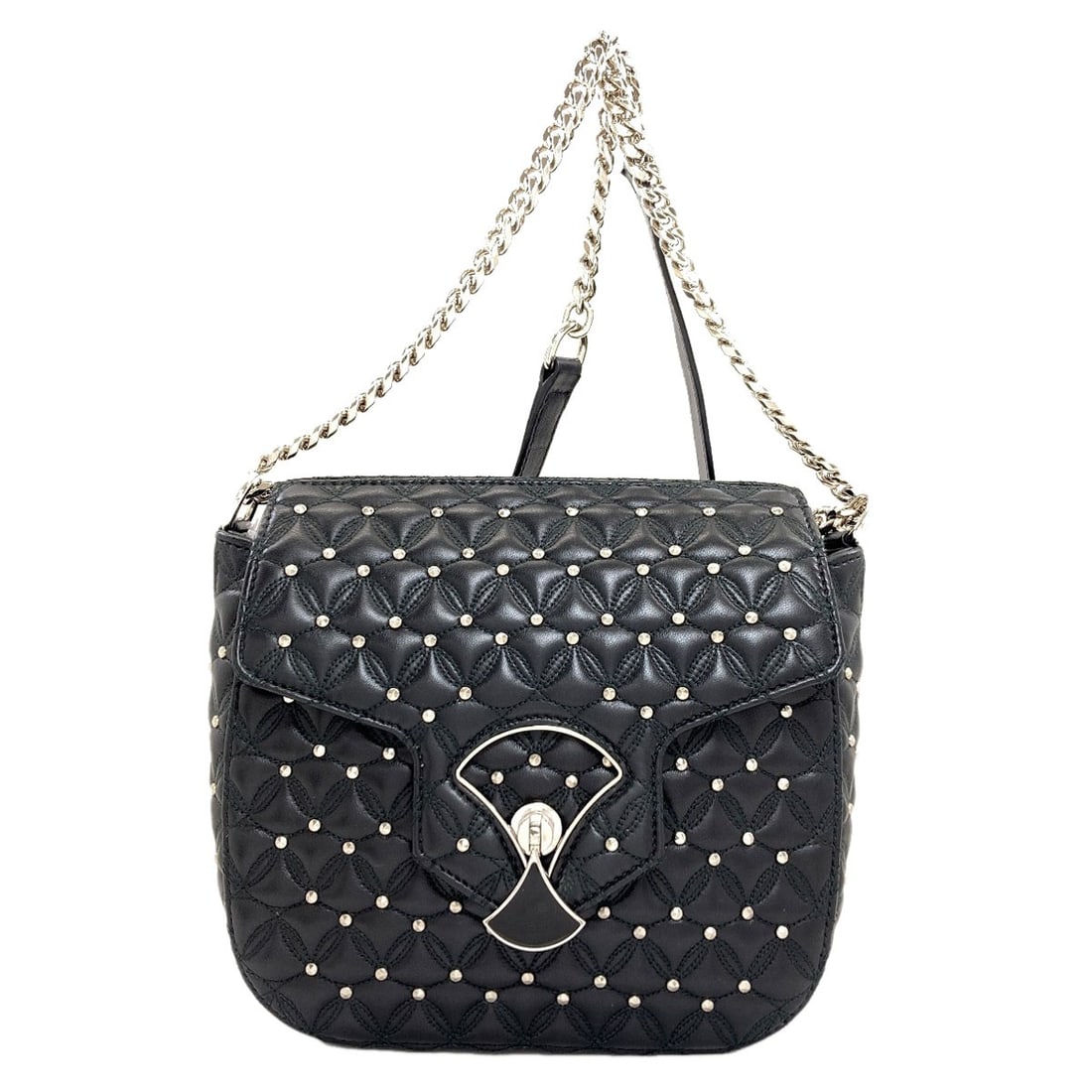 Bvlgari Diva Dream Chainshoulder Shoulder Bag Calf: Bvlgari Diva Dream Chainshoulder Shoulder Bag Calf Bvlgari Diva Dream Chain shoulder bag in black calf leather, a stylish and sophisticated shoulder bag. The bag's black exterior features a chain