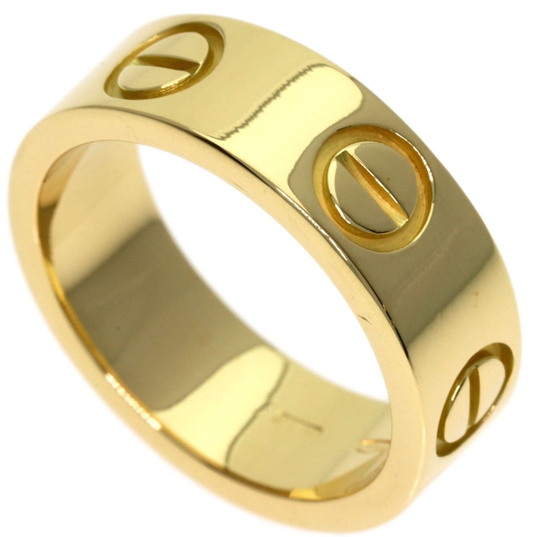 Love Ring K18 Yellow Gold Cartier: Love Ring K18 Yellow Gold Cartier K18 Yellow Gold Cartier Love Ring is a stunning piece featuring a signature that bears a mark of excellence. Made from 18k yellow gold, this ring showcases the