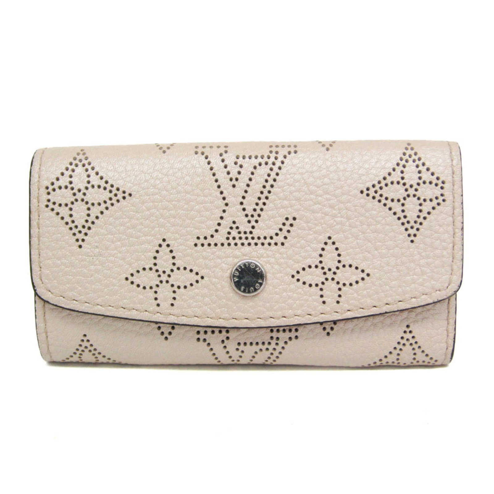 Keycase Leather Louis Vuitton: Keycase Leather Louis Vuitton The Louis Vuitton Mahina 4 Key Holder is a stylish and functional keycase made from high-quality leather. Its pink beige color and classic design make it a versatile