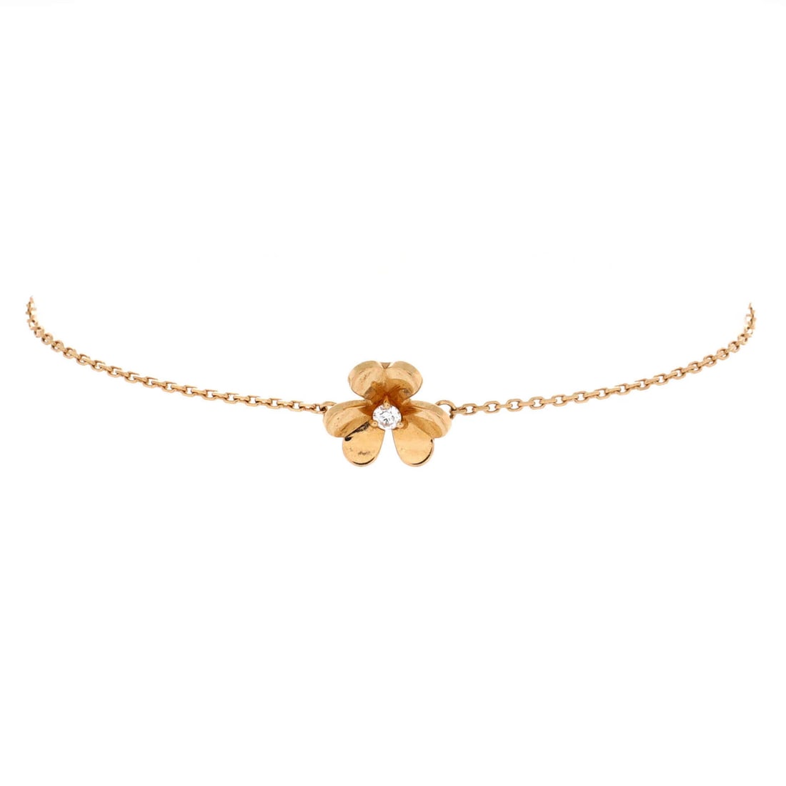 Van Cleef Arpels Frivole 18K Gold Diamond Mini: Van Cleef Arpels Frivole 18K Gold Diamond Mini 18K Yellow Gold Diamond Miniature Bracelet by Van Cleef & Arpels, featuring a Frivole design with a diamond model, set in 18K yellow gold. This