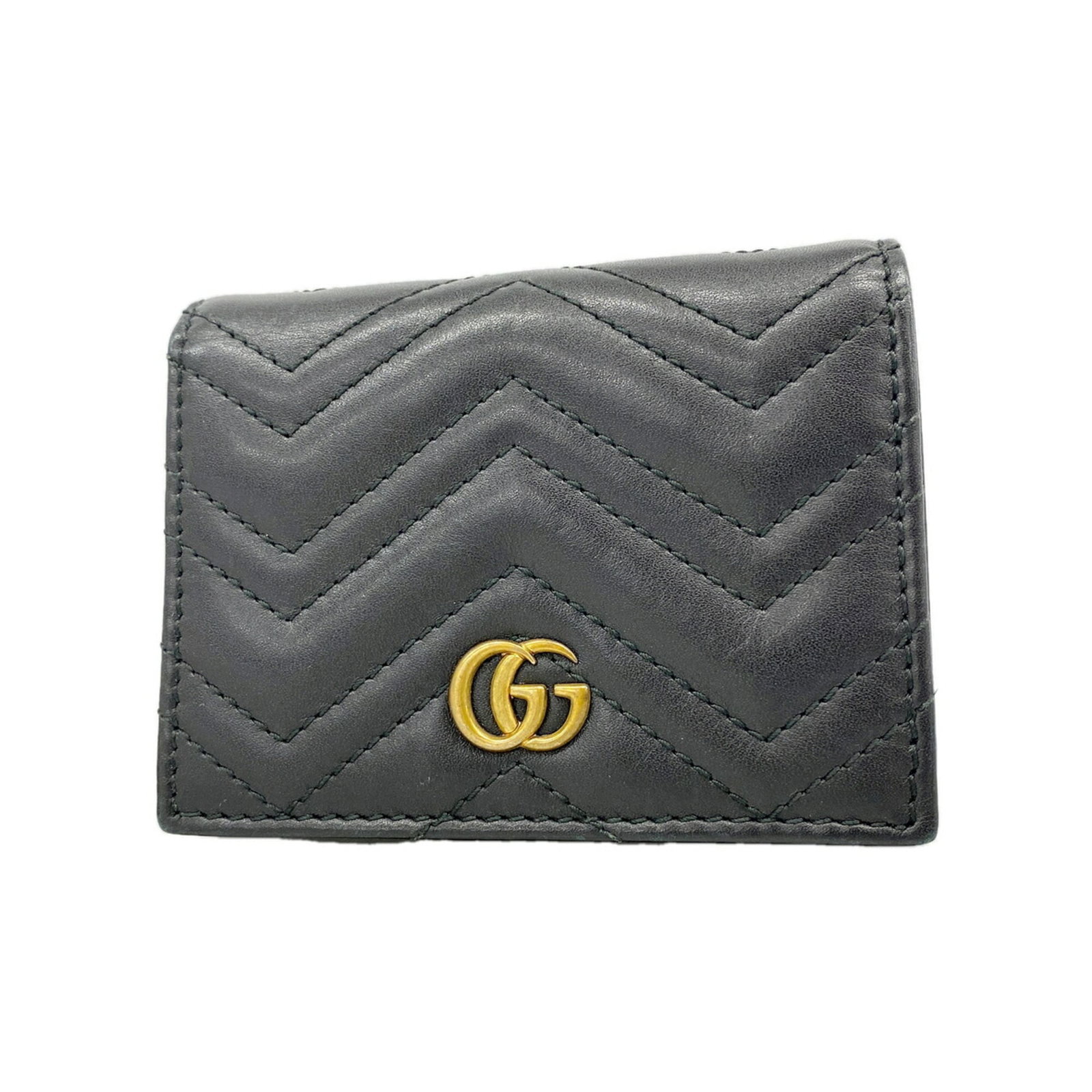 Gucci Wallet (Bi-Fold) Leather: Gucci Wallet (Bi-Fold) Leather Black leather bi-fold wallet from Gucci, measuring 8.5cm x 11cm x 2.5cm, offering a sleek and compact design. This Gucci wallet features high-quality leather