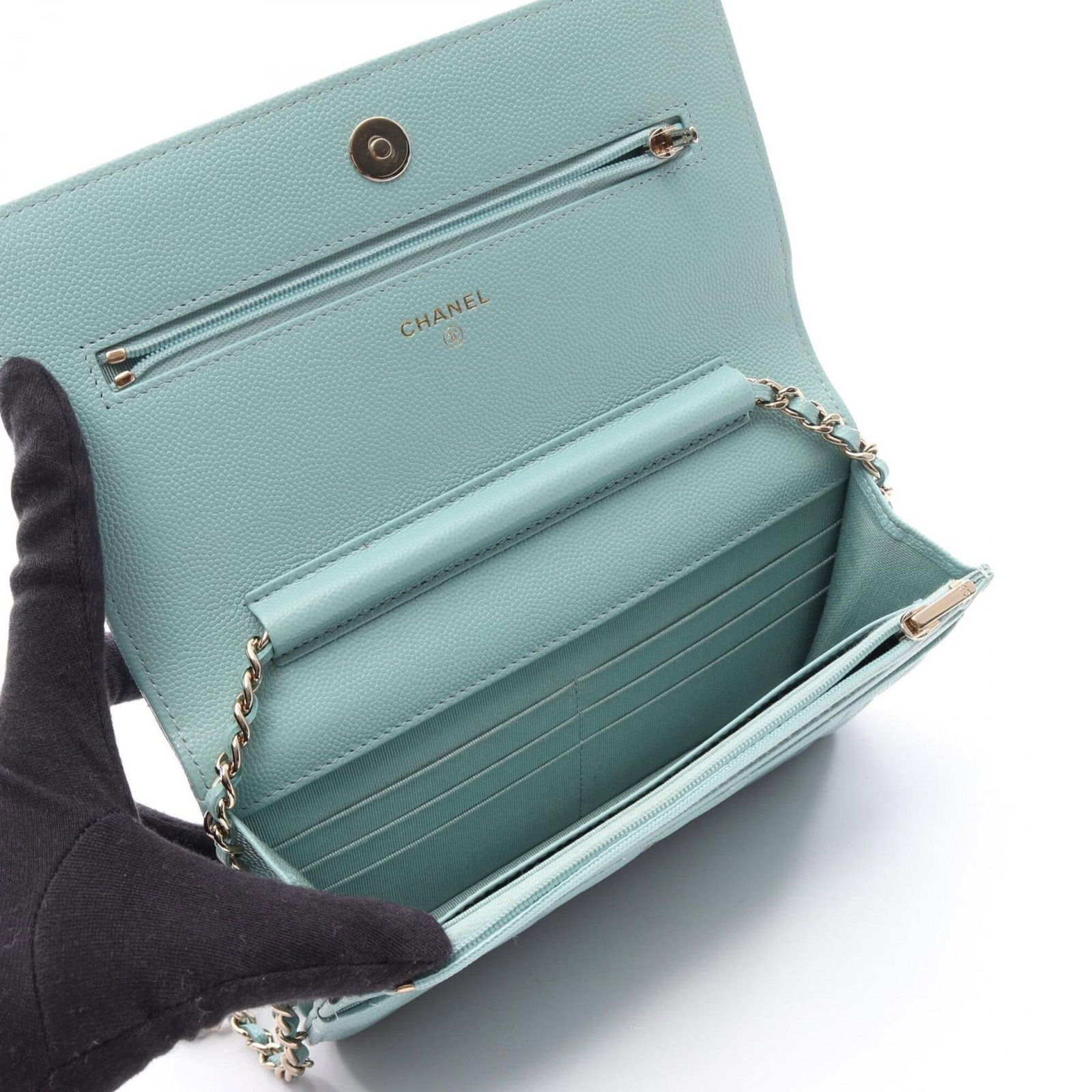 Calfskin Grained Shoulder Bag Handbag - 3