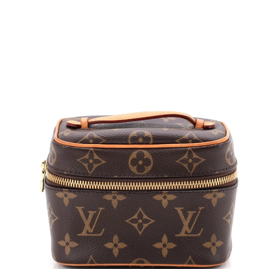 Canvas Nano Monogram Case Vanity Nice Louis Vuitton: Canvas Nano Monogram Case Vanity Nice Louis Vuitton Canvas Nano Monogram Case Vanity Nice Louis Vuitton - A stylish and compact Louis Vuitton cosmetic case with a classic brown canvas exterior and neu