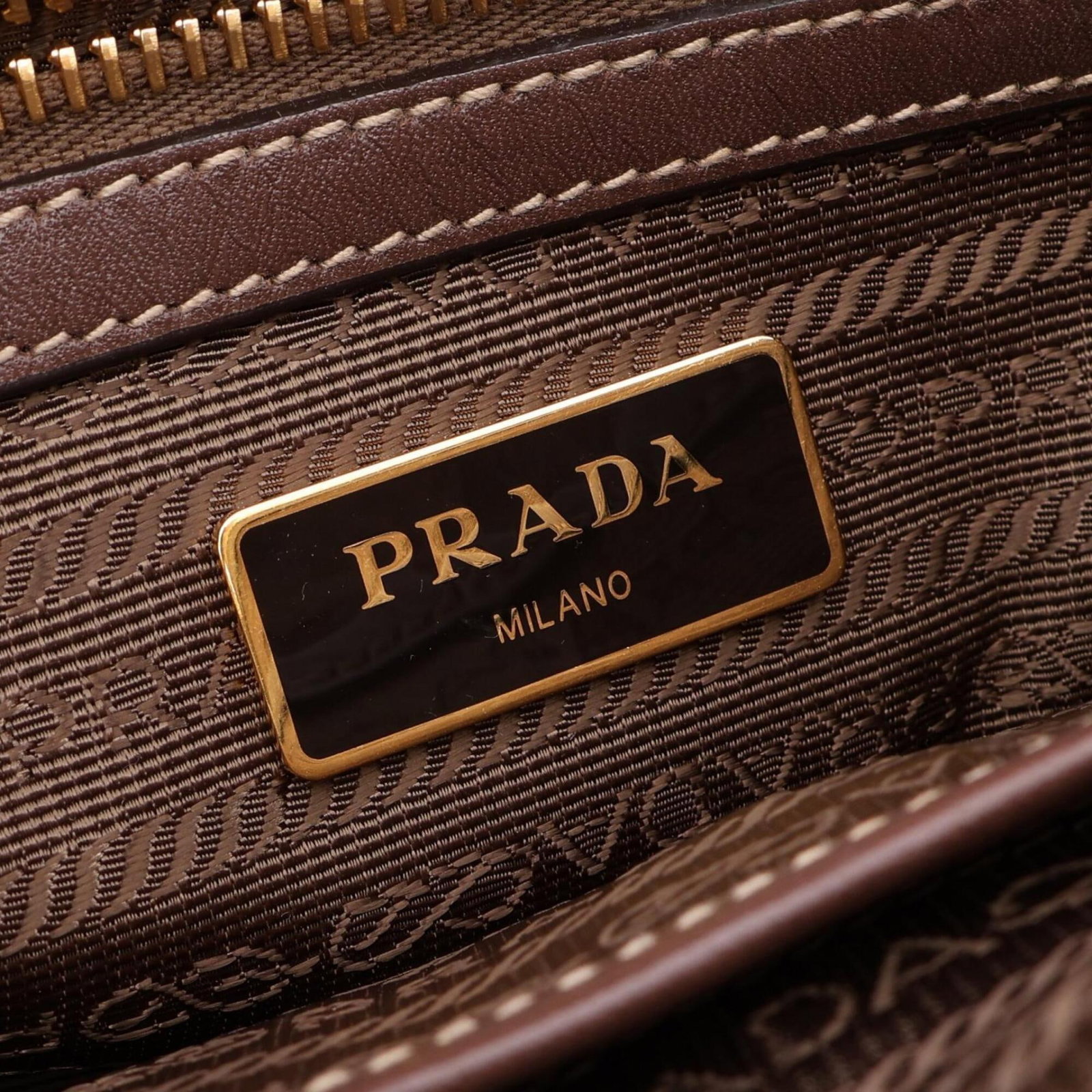 Canvas Leather Handbag Prada - 4