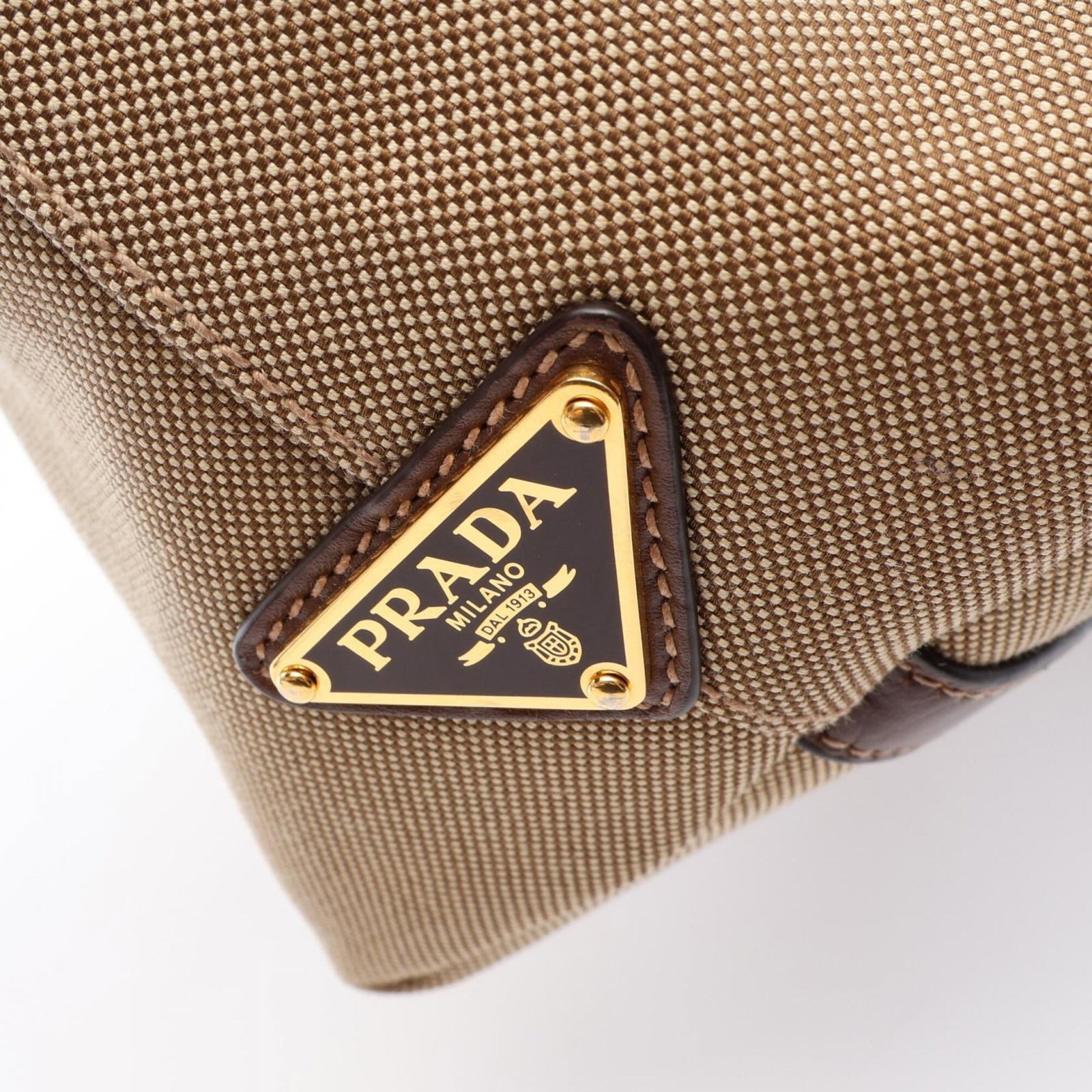 Canvas Leather Handbag Prada - 5