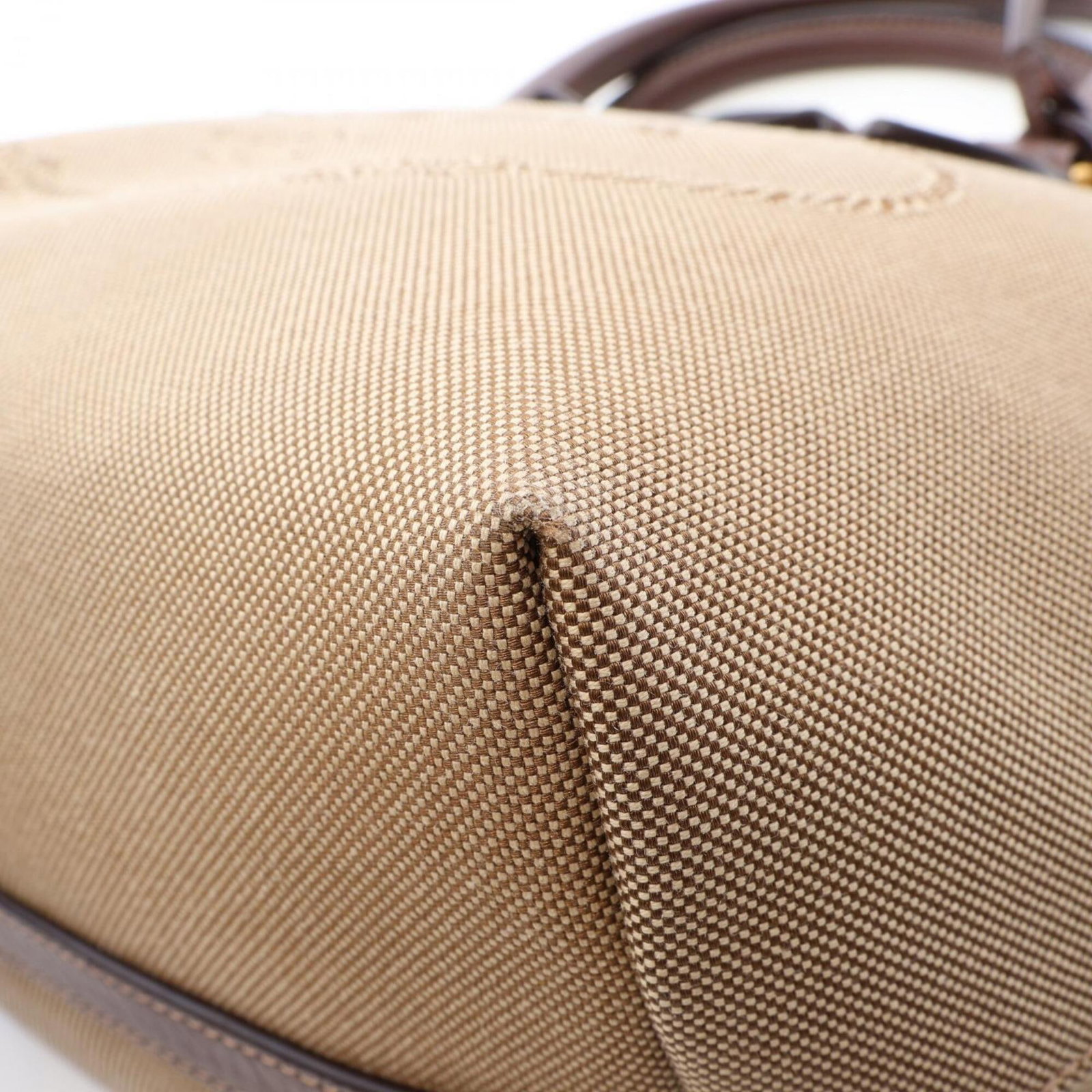 Canvas Leather Handbag Prada - 7