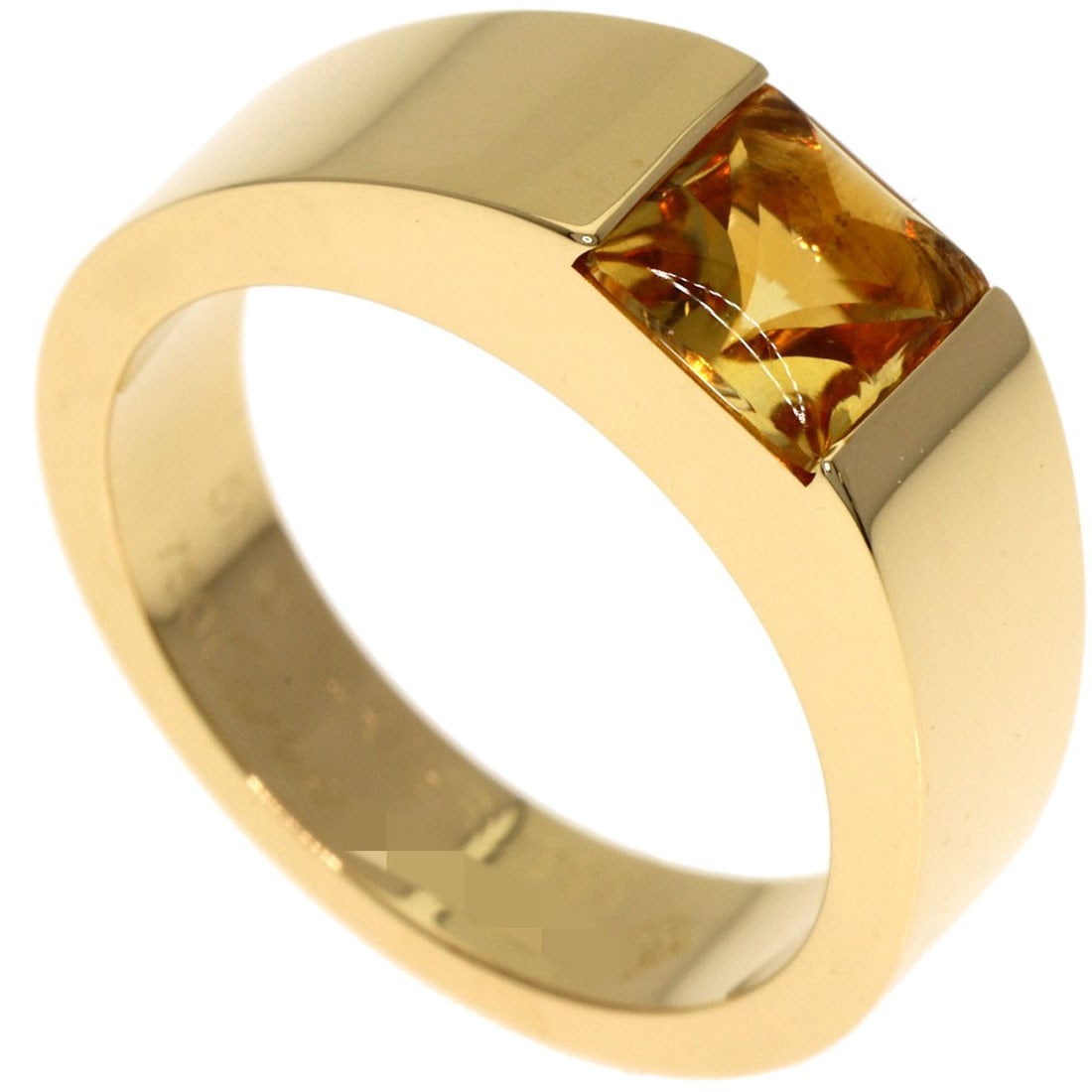 Cartier Tank Citrin #51 Yellow Gold K18 Ring: Cartier Tank Citrin #51 Yellow Gold K18 Ring Cartier Tank Citrin #51 Yellow Gold K18 Ring features a striking K18 yellow gold construction with a citrin main stone, showcasing the brand's signature st