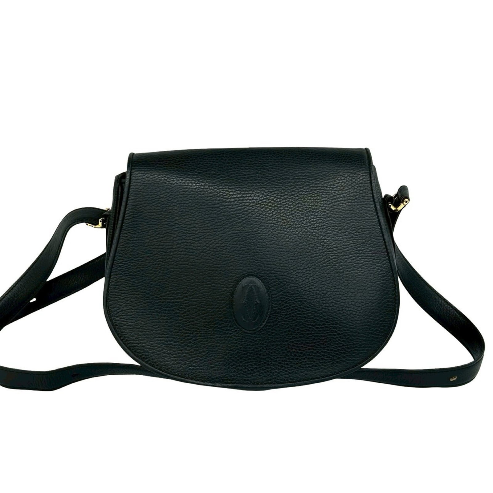 Shoulder Bag Cartier Leather: Shoulder Bag Cartier Leather Cartier Leather Shoulder Bag - Sleek Black Design. This 24cm x 28.5cm x 7.5cm shoulder bag features high-quality leather and a classic design. Made by the renowned French 