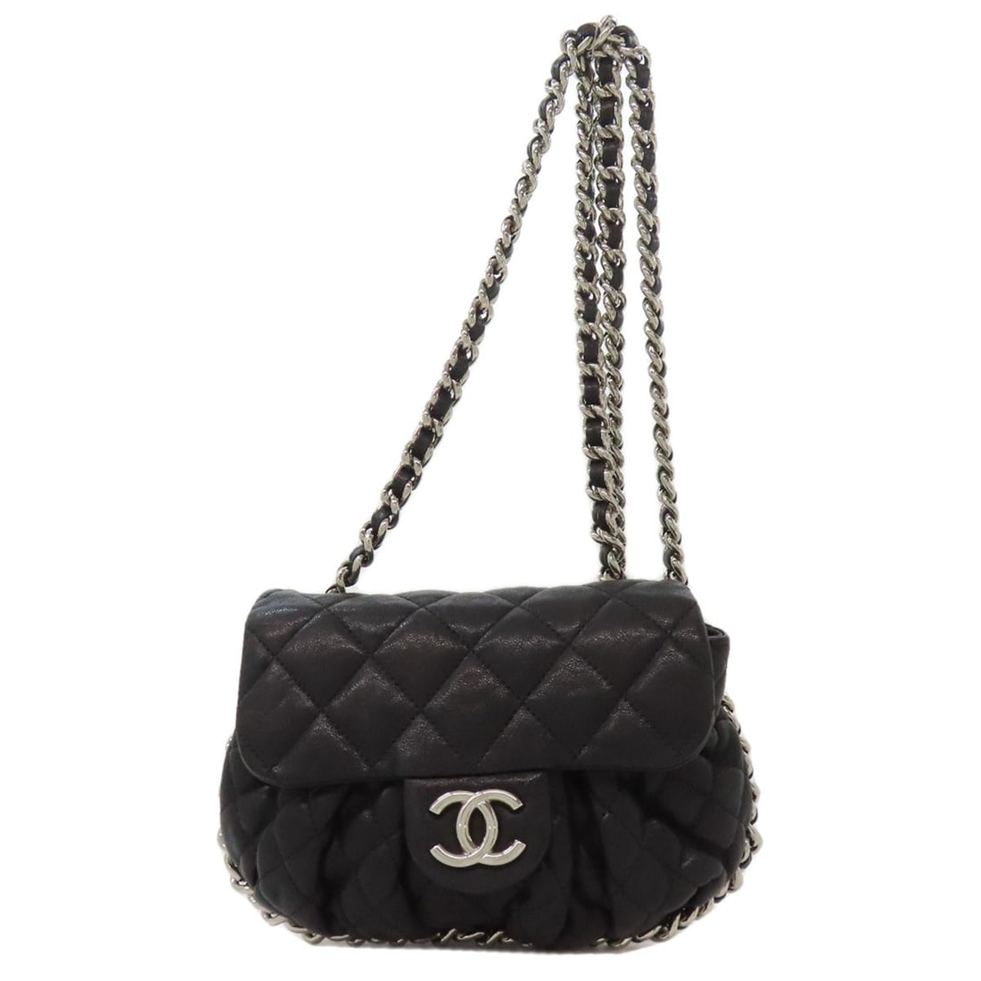 Chainshoulder Bag Calf Chanel Matelasse Silverhardware: Chainshoulder Bag Calf Chanel Matelasse Silverhardware Item Specifics: Brand: CHANEL Style: Shoulder Bag Color: black Type: Shoulder Bag Exterior Color: black Exterior Material: Calf Product