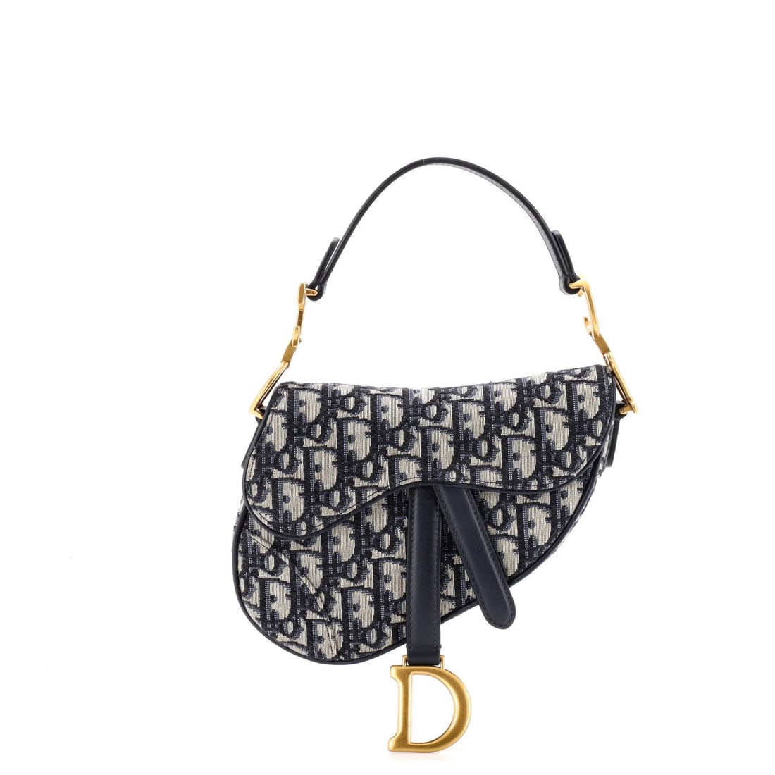 Canvas Oblique Christian Dior Saddle Mini: Canvas Oblique Christian Dior Saddle Mini Canvas Oblique Christian Dior Saddle Mini - A stylish and compact shoulder bag with a signature blue canvas exterior, featuring a classic oblique design and a