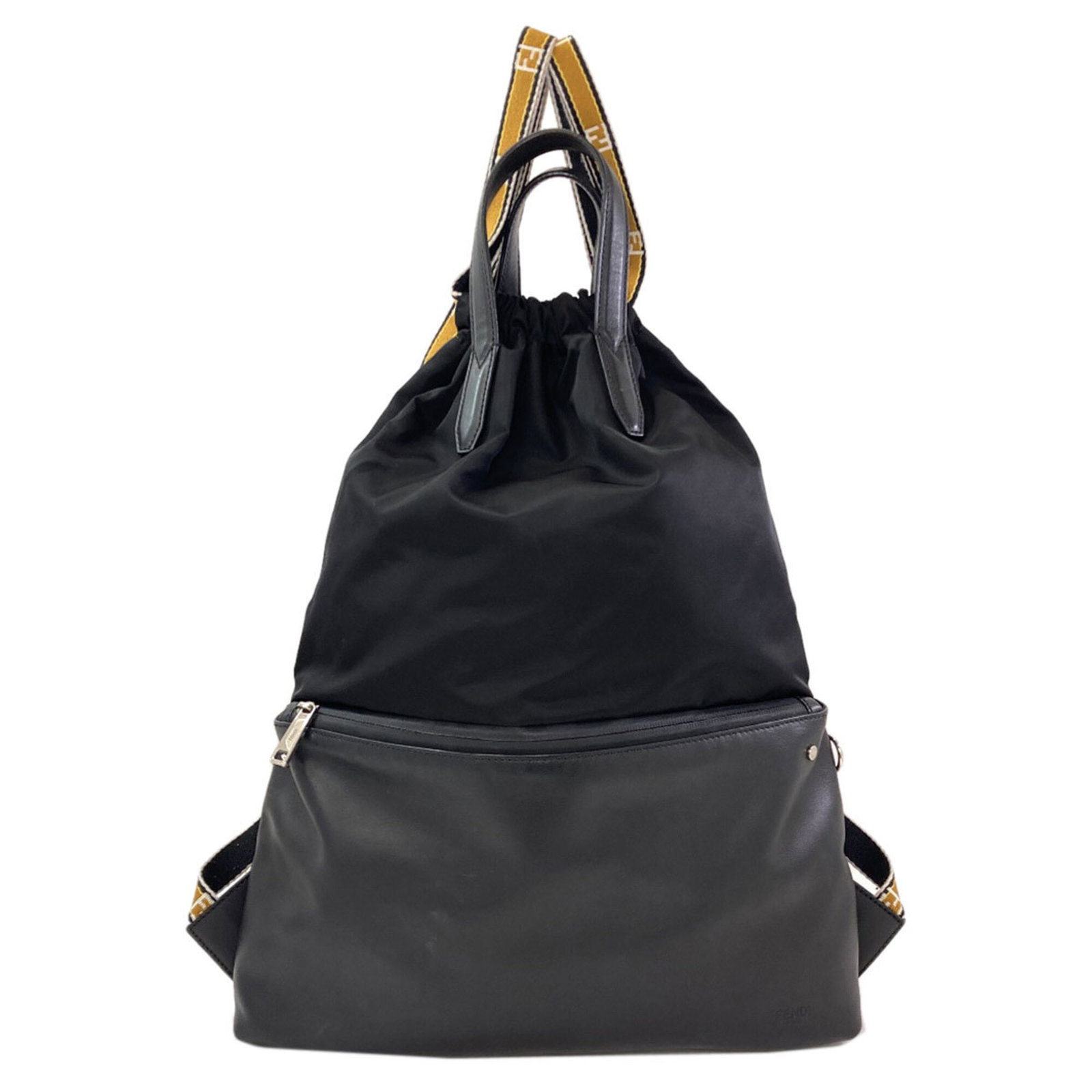 Nylon Backpack Fendi: Nylon Backpack Fendi Black Fendi Nylon Backpack with Classic Design. This sleek backpack features a durable nylon material and a timeless design that exudes style and sophistication. With its compact