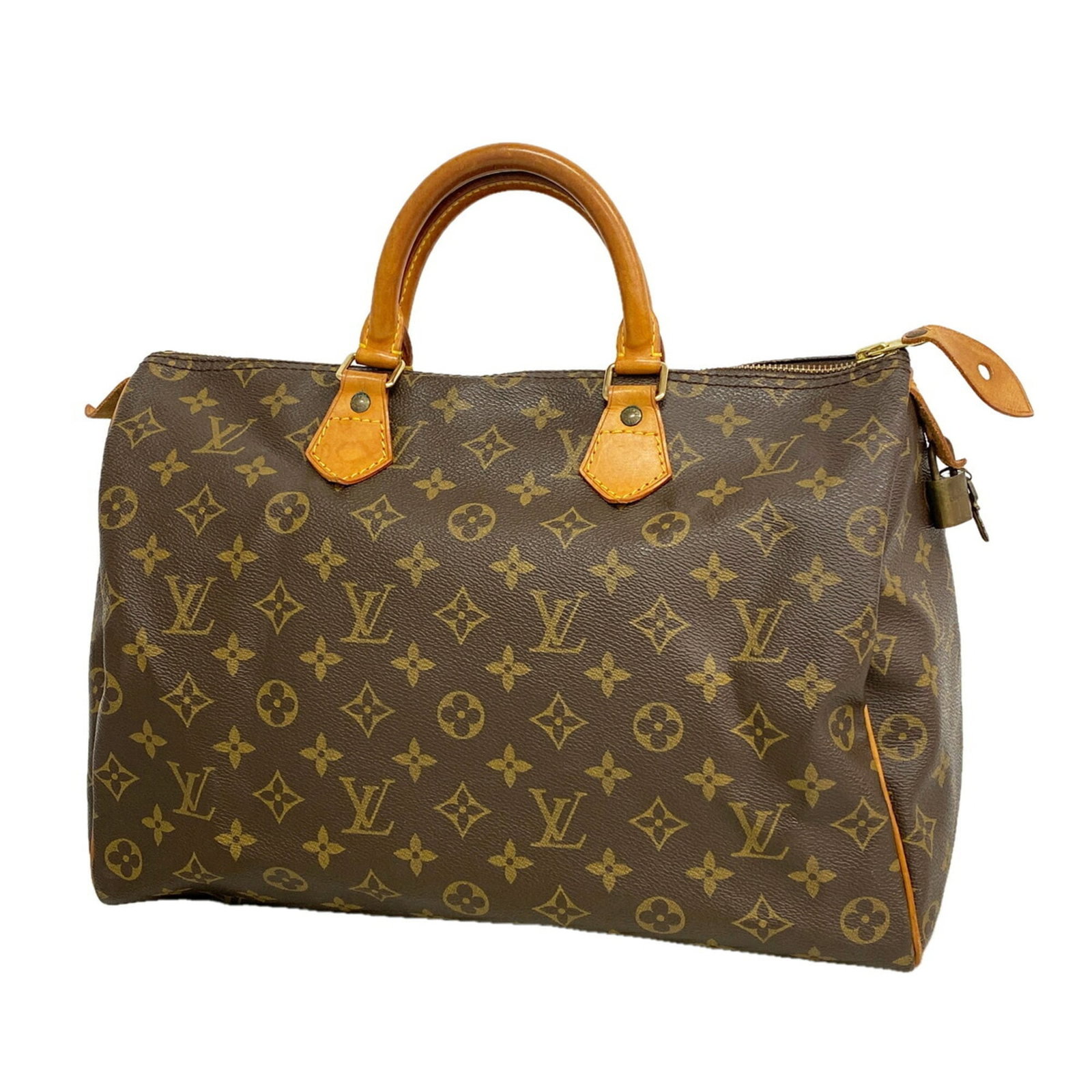 Handbag Louis Vuitton: Handbag Louis Vuitton Brown Louis Vuitton handbag with dimensions 22cm x 35cm x 18.5cm, made from a classic design with a timeless aesthetic. The bag's signature monogram pattern adds a touch of