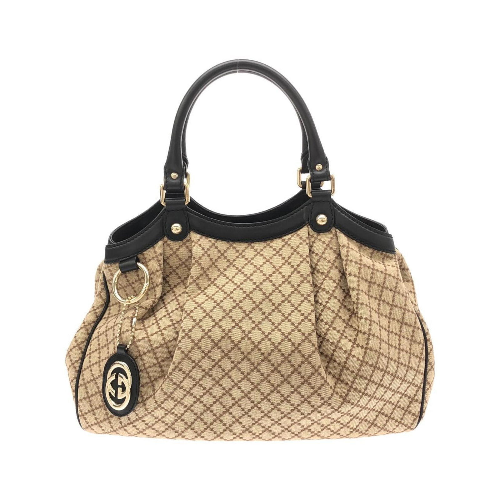 Handbag Canvas Gucci: Handbag Canvas Gucci Canvas Gucci handbag with a classic beige color, measuring 28cm x 36cm x 13cm. This iconic design features a canvas material, a notable detail of the Gucci MPN 211944 KD01G