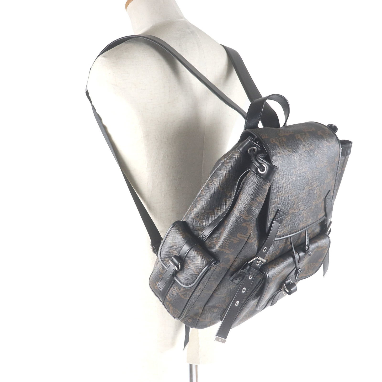 Coated Canvas Backpack Celine - 3