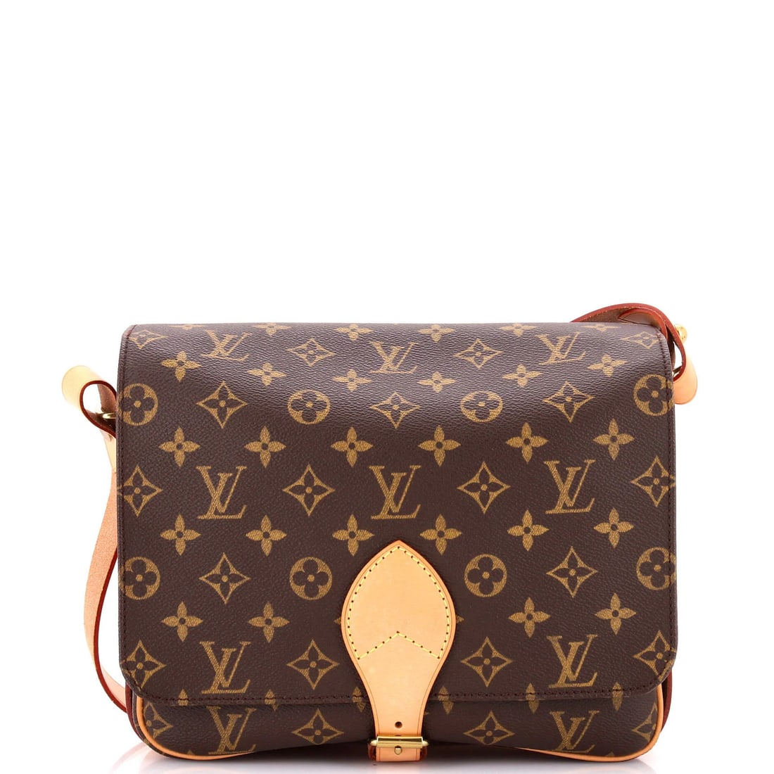 Louis Vuitton Cartouchiere Handbag Canvas Monogram GM: Louis Vuitton Cartouchiere Handbag Canvas Monogram GM Canvas Monogram GM Cartouchiere Handbag in Brown. This Louis Vuitton Cross Body Bag features a classic design with a brown canvas exterior and