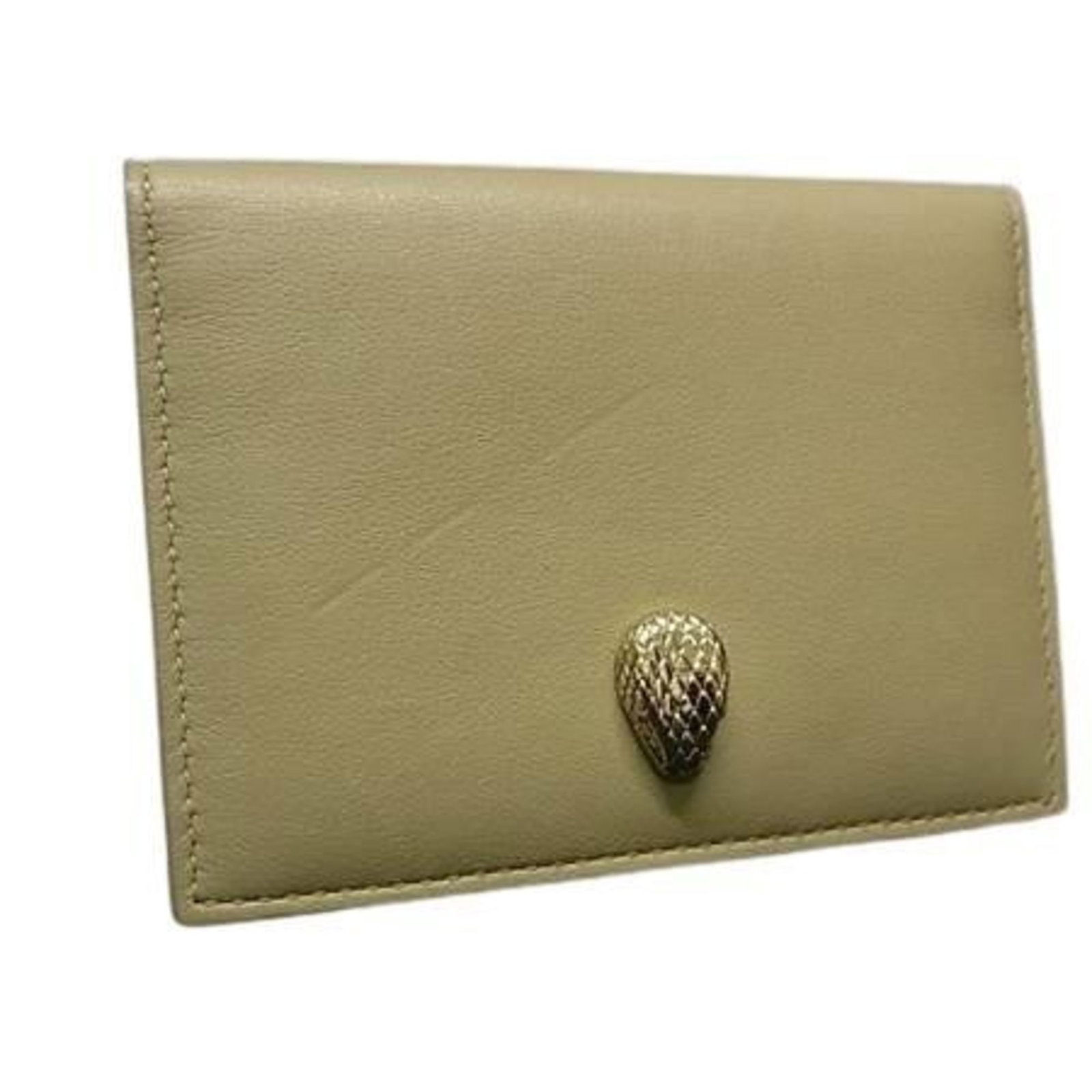 Business Card Case Leather Bvlgari: Business Card Case Leather Bvlgari This exquisite leather business card case from Bvlgari features a rich beige color and a sleek, compact design. Made from high-quality leather, it measures 7.5cm x