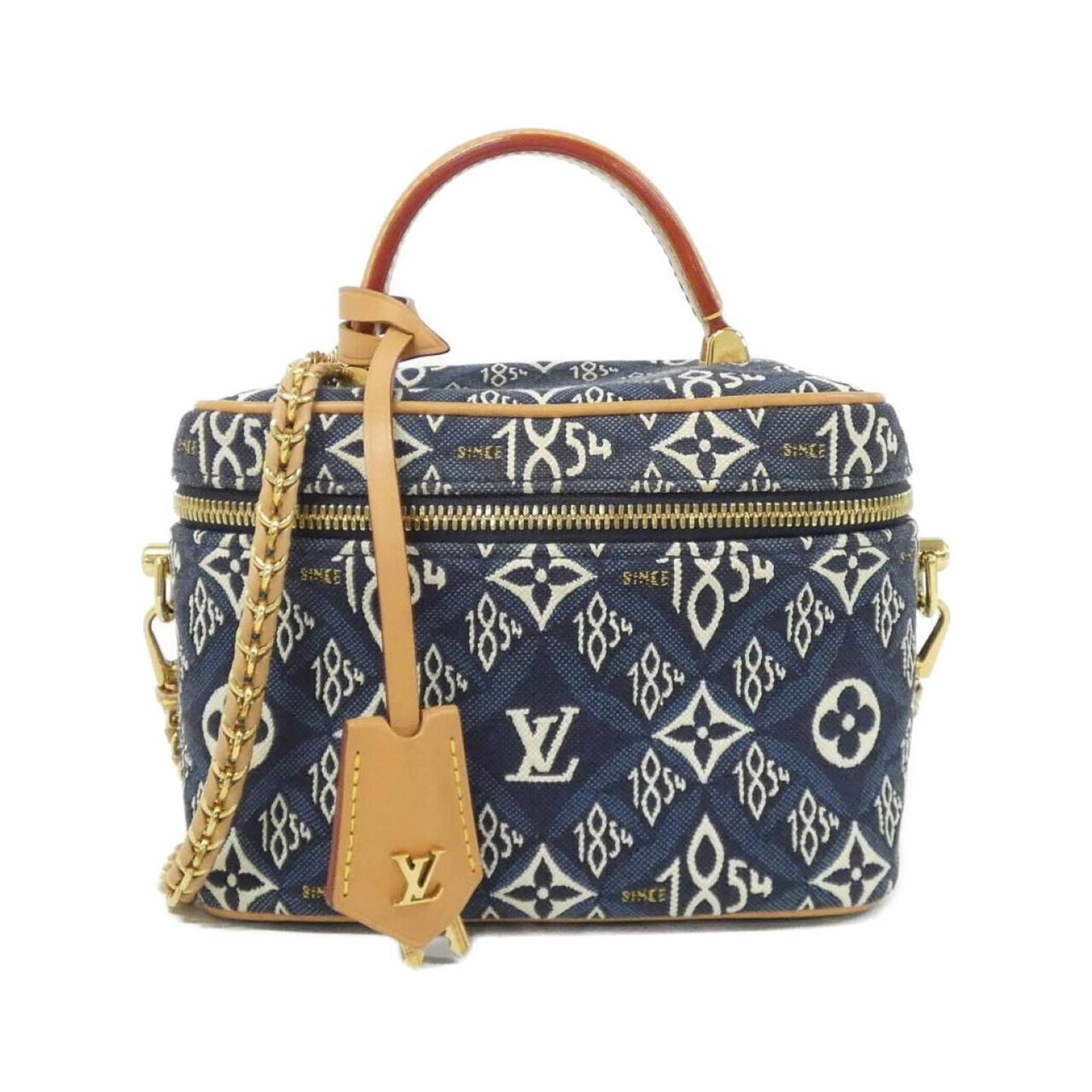 Handbag Jacquard Louis Vuitton: Handbag Jacquard Louis Vuitton Jacquard Louis Vuitton handbag in blue with gold hardware, featuring a classic design and premium materials. This stylish bag measures 13cm x 19cm x 10cm and is perfect 