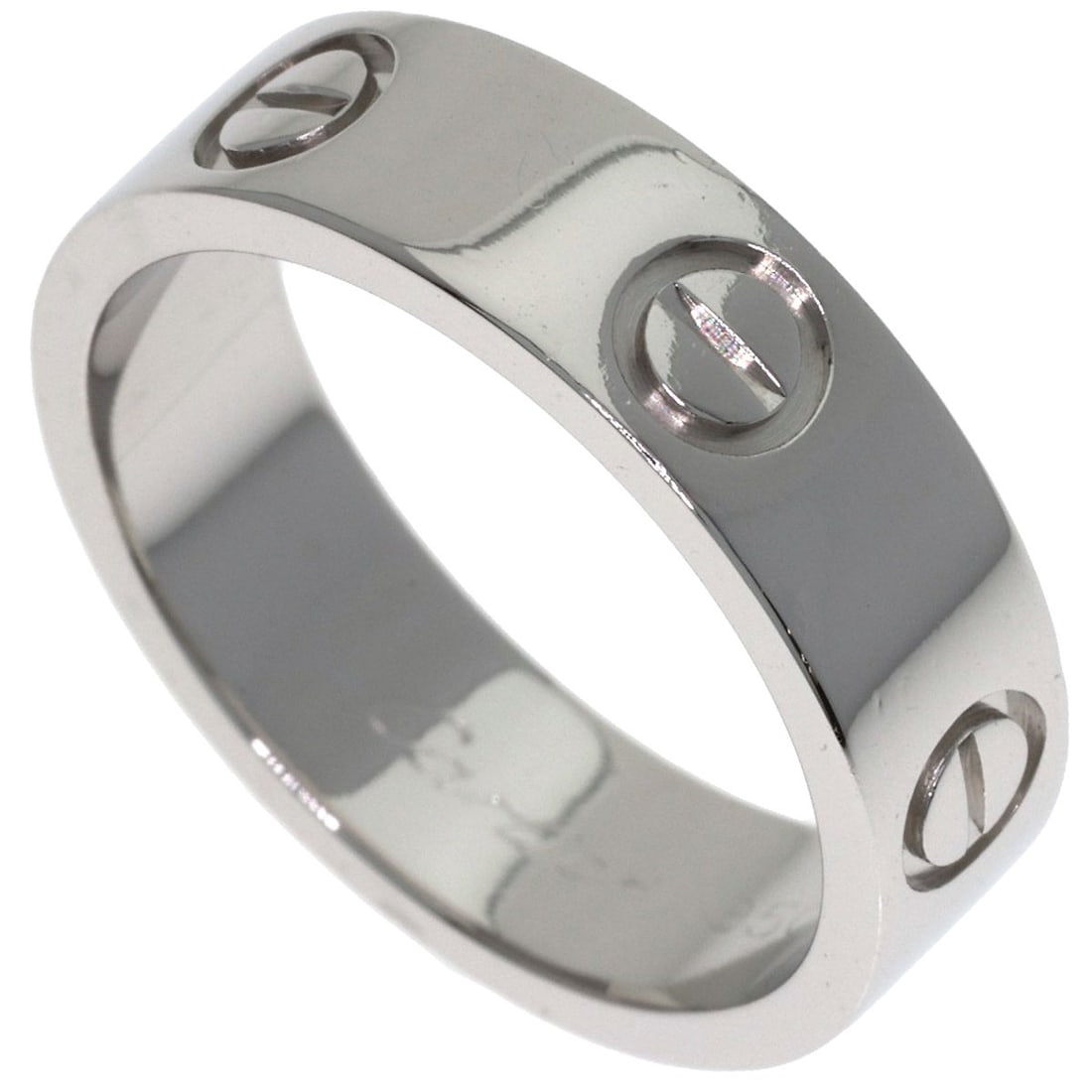Platinum Pt950 Cartier Love Ring: Platinum Pt950 Cartier Love Ring Platinum Pt950 Cartier Love Ring in Silver, featuring an open ring closure and a purity of 950, making it a striking piece of jewelry. This Cartier Love Ring is