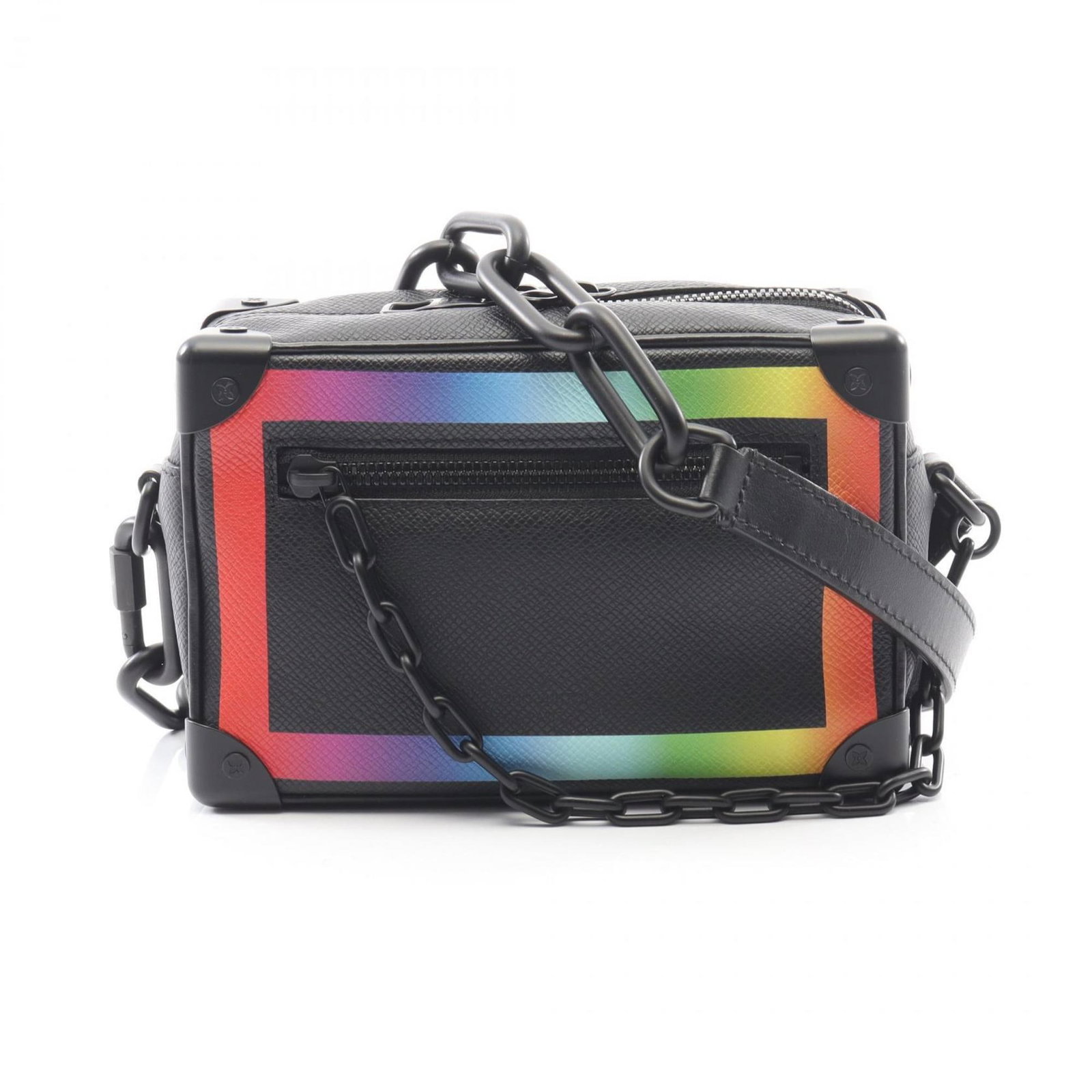 Vuitton Handbag Leather Taiga Shoulder Bag: Vuitton Handbag Leather Taiga Shoulder Bag Taiga leather in black and multi-color, the Louis Vuitton M30351 shoulder bag boasts a sleek design with a 12.5cm x 18.5cm x 7cm size and 127cm strap
