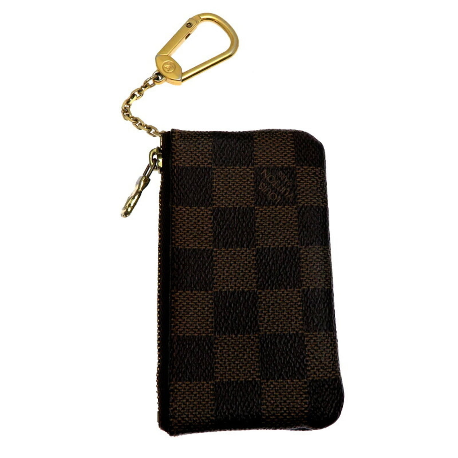 Pochette by Louis Vuitton: Pochette by Louis Vuitton Brown, Damier Canvas Pochette by Louis Vuitton measures 6cm x 11cm x 1cm, featuring the iconic brand's signature style. This compact, stylish accessory is a classic example