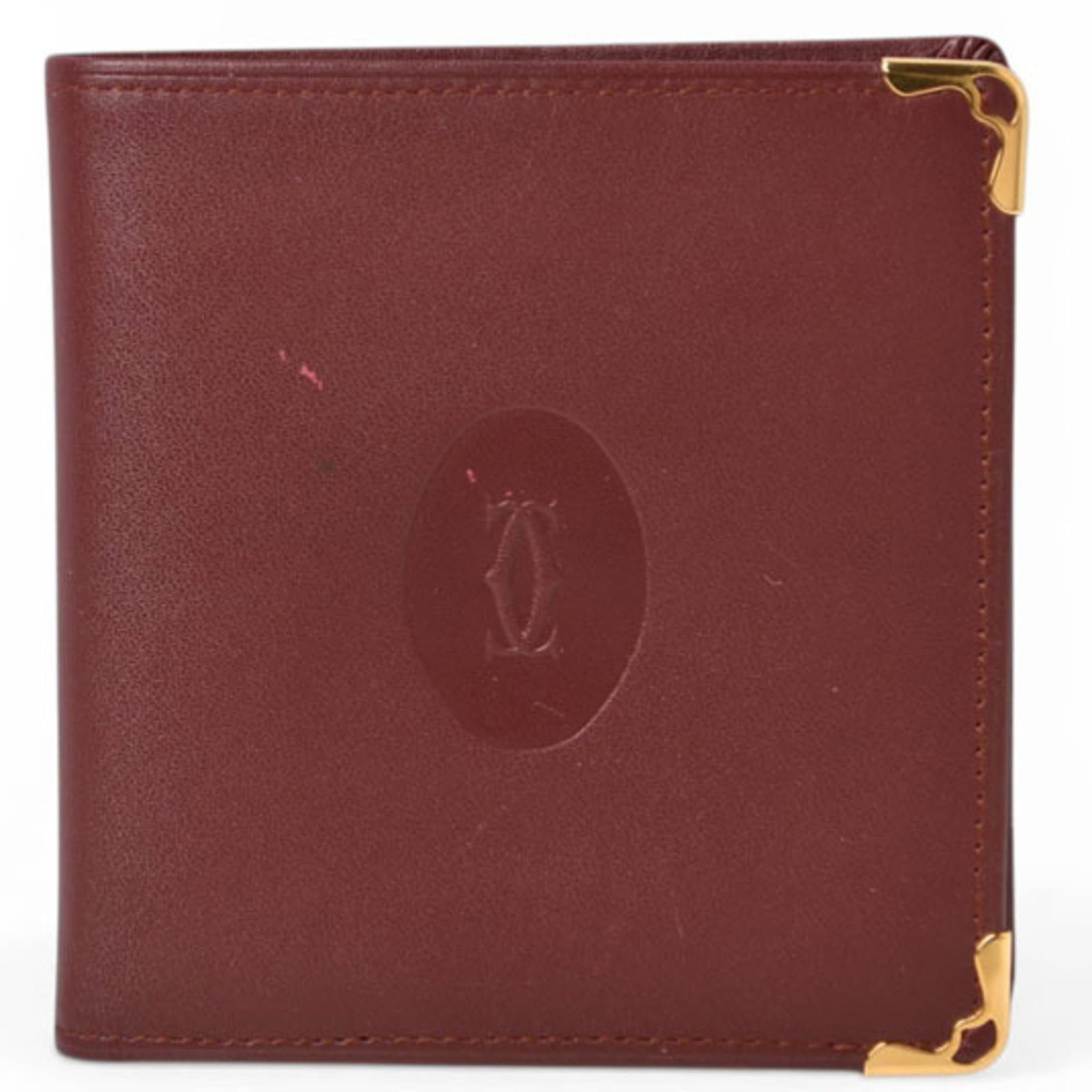 Cartier Wallet (Bi-Fold) Leather: Cartier Wallet (Bi-Fold) Leather Cartier Wallet (Bi-Fold) Leather is a high-quality bi-fold leather wallet made from genuine leather, featuring a classic design. Measuring 10cm x 10cm x 1.5cm, it is a