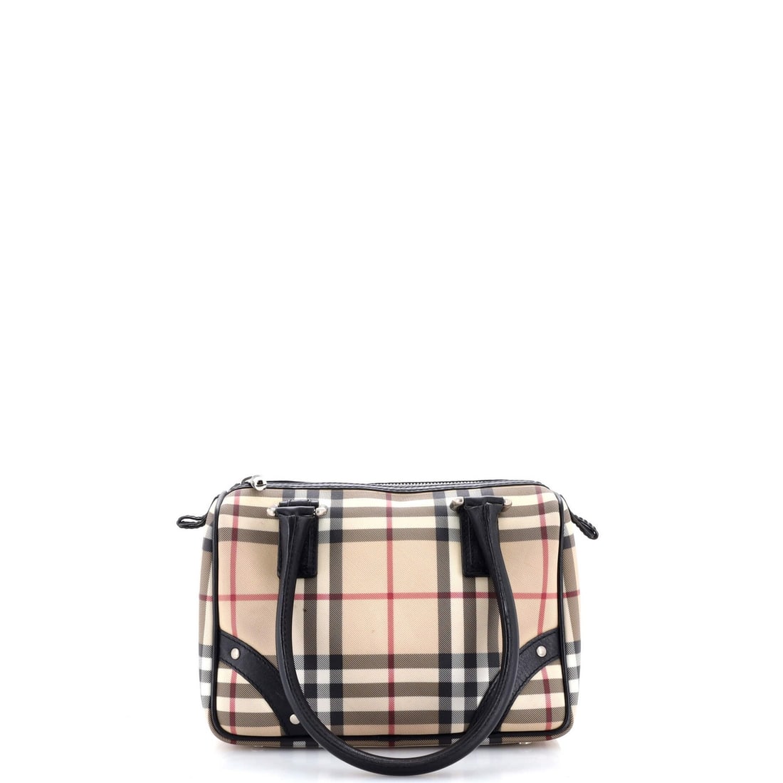 Canvas Coated Satchel Burberry Haymarket Small: Canvas Coated Satchel Burberry Haymarket Small Canvas Coated Satchel Burberry Haymarket Small - A Timeless Classic with Distressed Charm. This Burberry Haymarket small satchel boasts a canvas coated e
