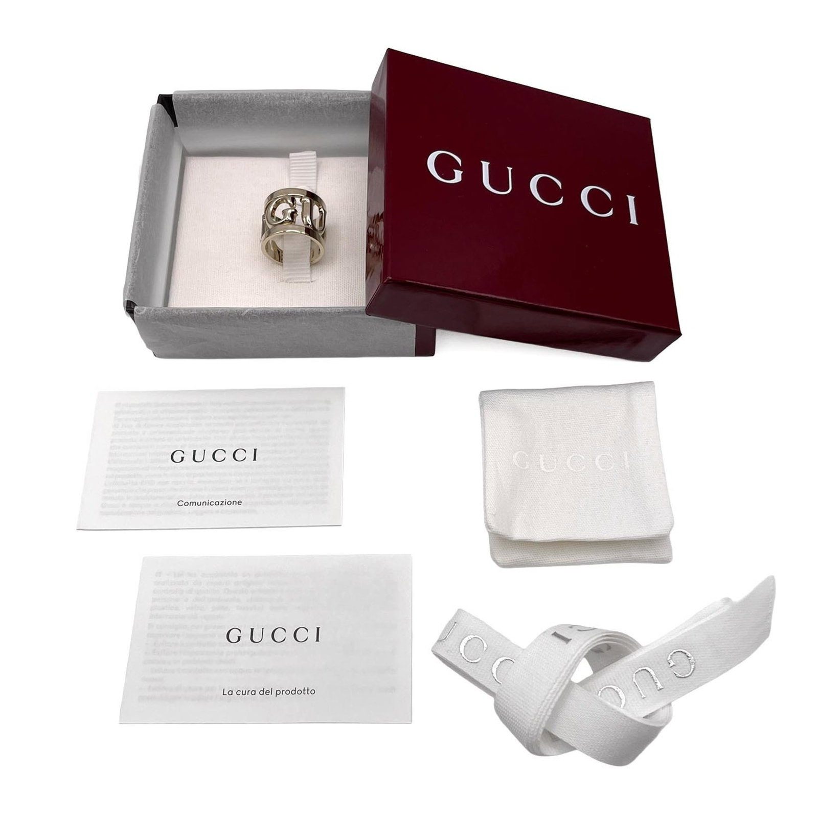 Metal Gucci Scarf Ring - 8