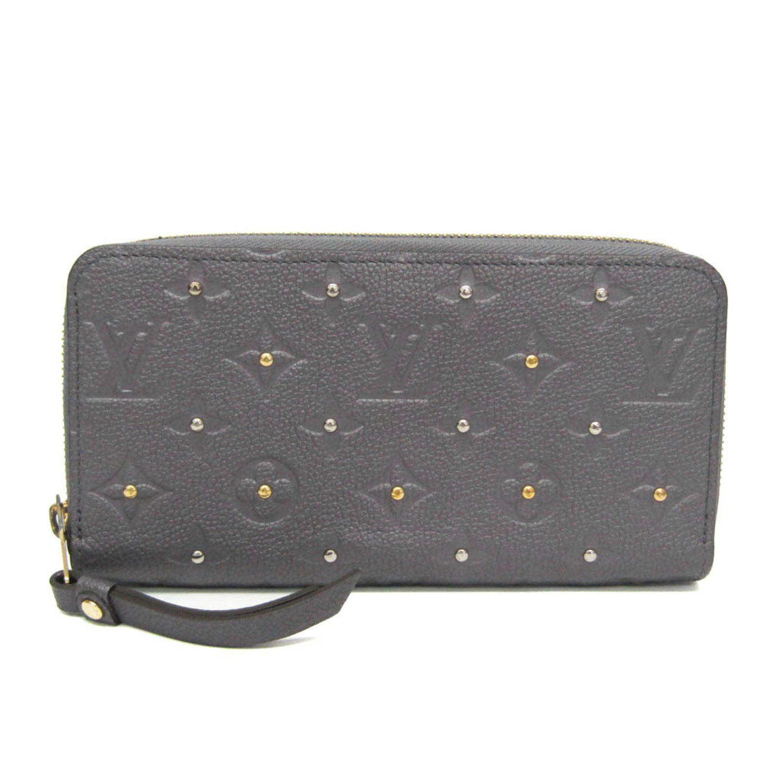 Bi Fold Monogram Empreinte Wallet Louis Vuitton: Bi Fold Monogram Empreinte Wallet Louis Vuitton Gris Silver Louis Vuitton Monogram Empreinte Zippy Wallet features a striking silver gray color with a studded pattern, adding a touch of elegance to an