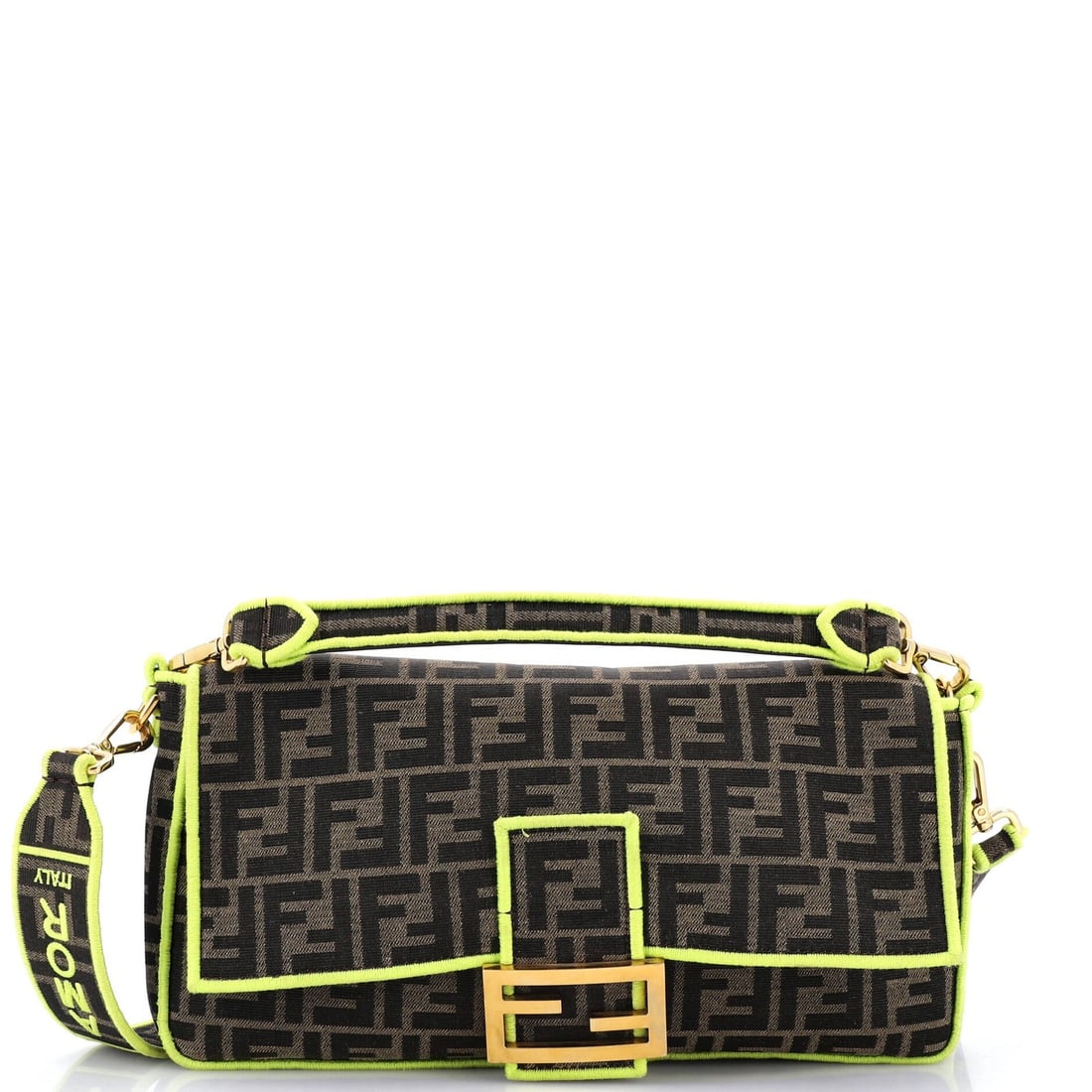 Zucca Canvas Large Bag Fendi NM Bag: Zucca Canvas Large Bag Fendi NM Bag The Zucca Canvas Large Bag Fendi NM Bag is a stylish and spacious shoulder bag made from high-quality canvas. Its vibrant green exterior and brown interior make